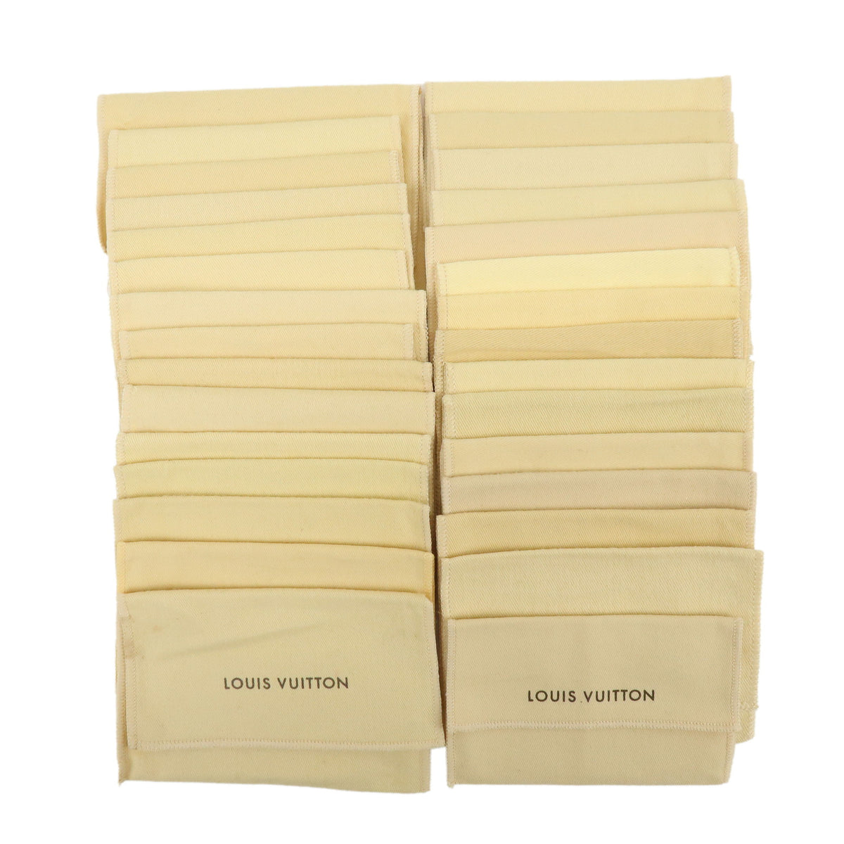 Louis Vuitton Lot of 30 Dust Bag Storage Bag Flap Style Beige