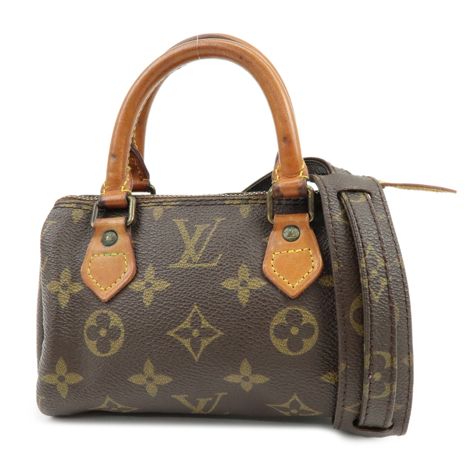 Louis Vuitton Monogram Canvas Mini Speedy Hand Bag Brown M41534