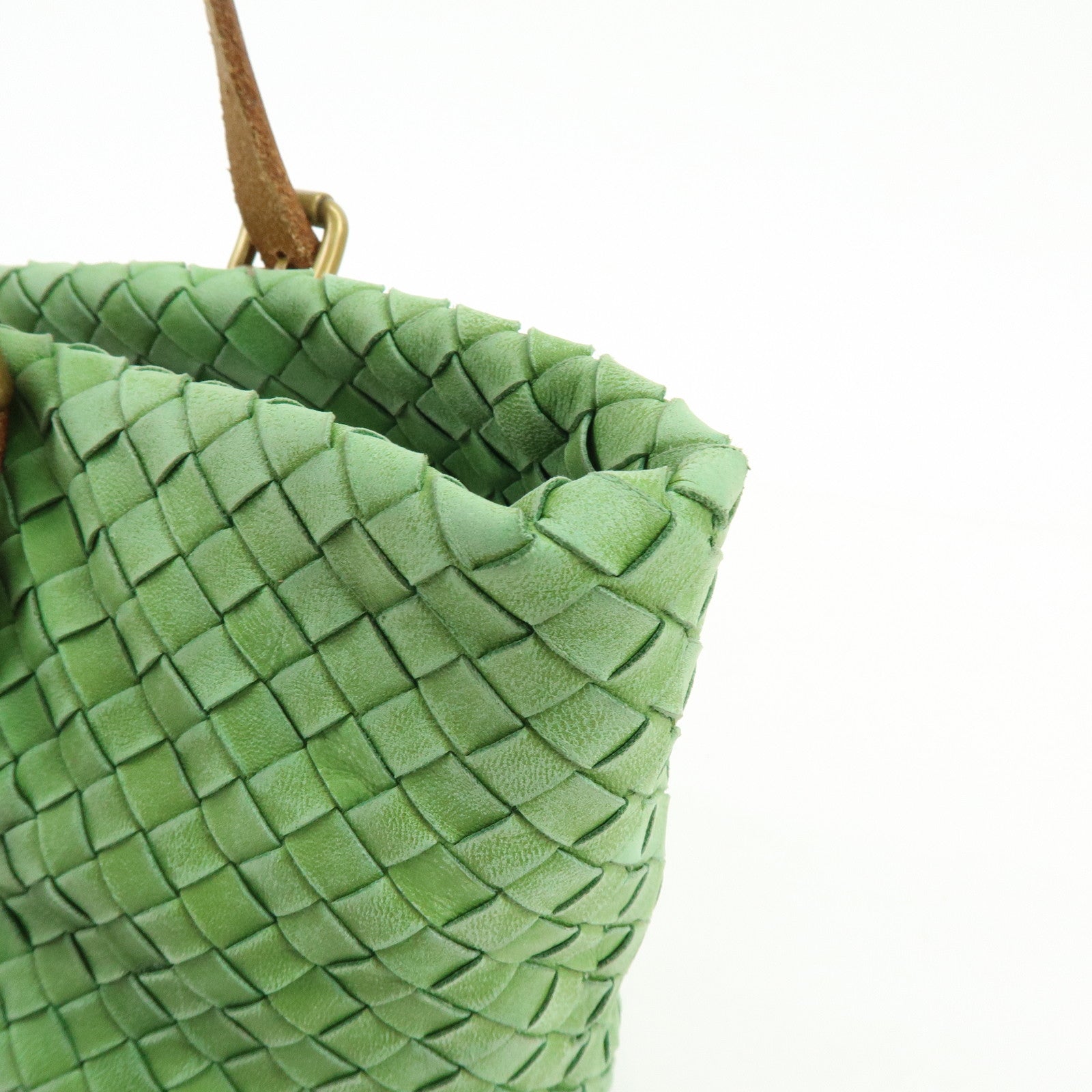 BOTTEGA VENETA Intrecciato Flower Shoulder Bag Tote Bag Green 169759