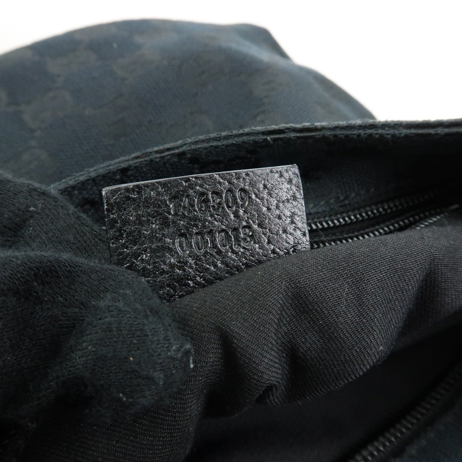 GUCCI Sherry GG Canvas Leather Shoulder Bag Messenger Bag Black