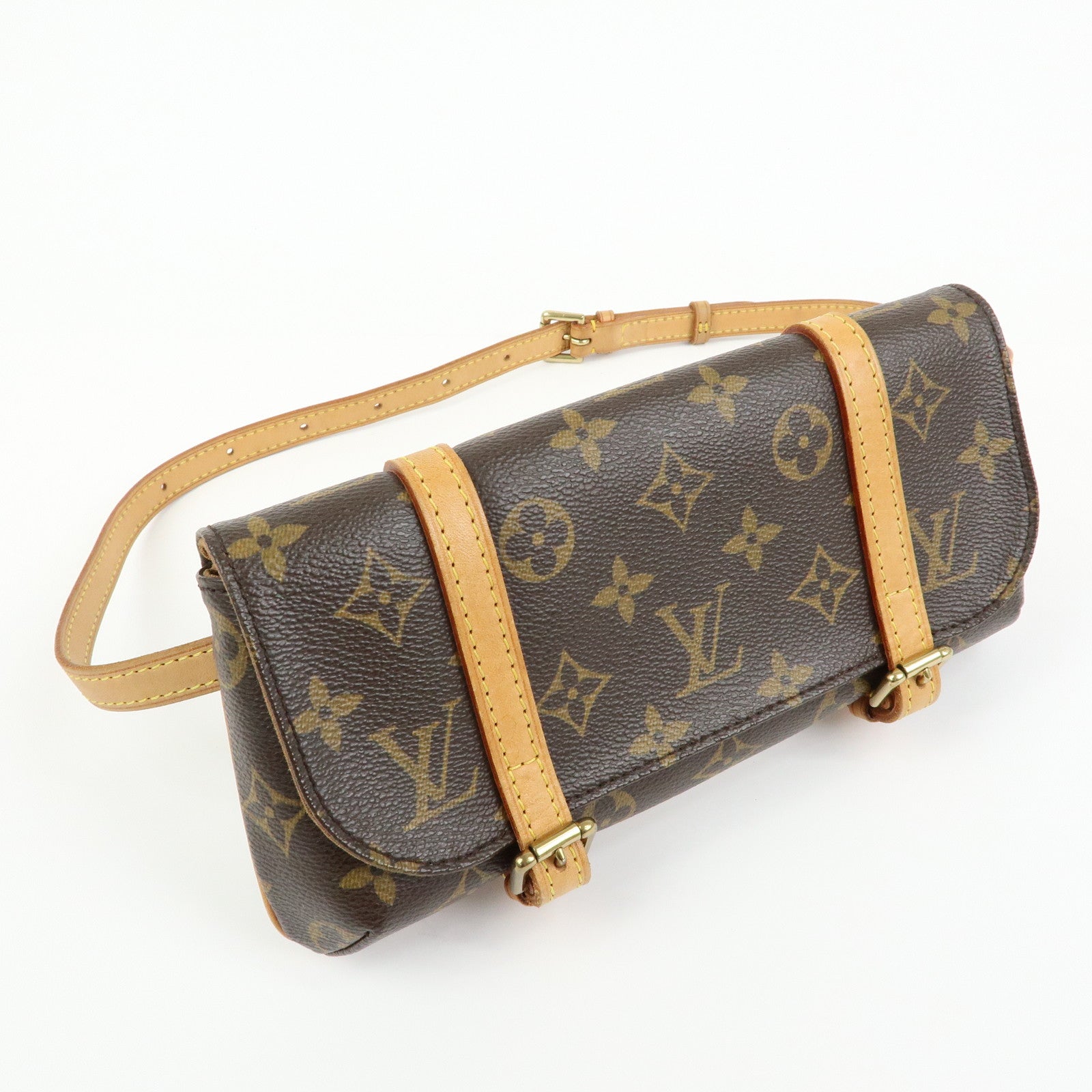 Louis Vuitton Monogram Pochette Marelle Waist Body Bag Brown M51159