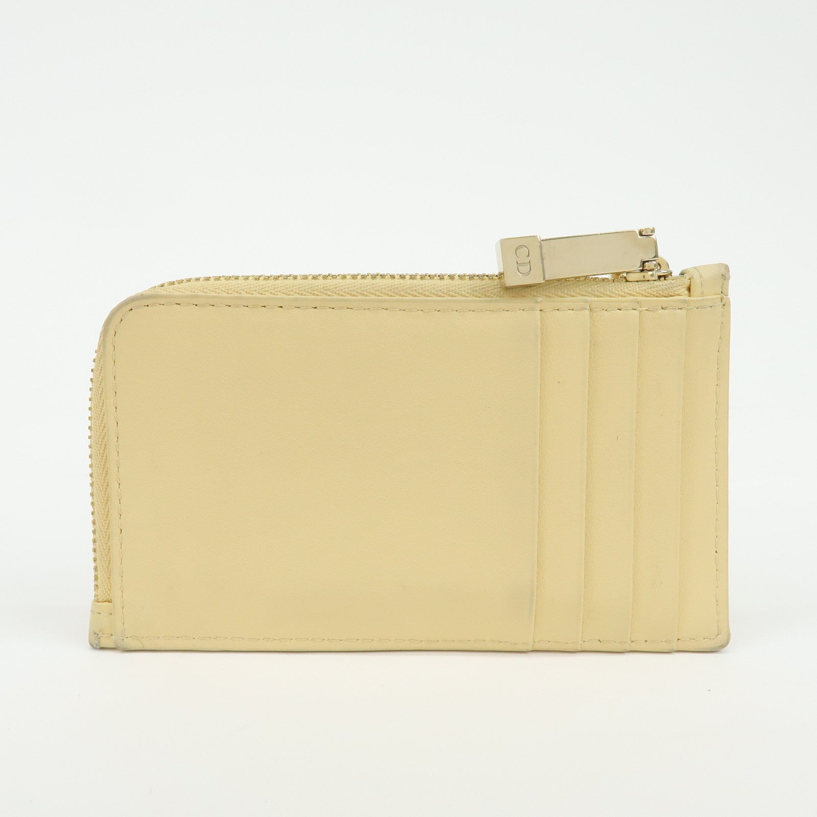 Christian Dior Lady Dior Cannage Cosmos Lambskin Card Case Yellow