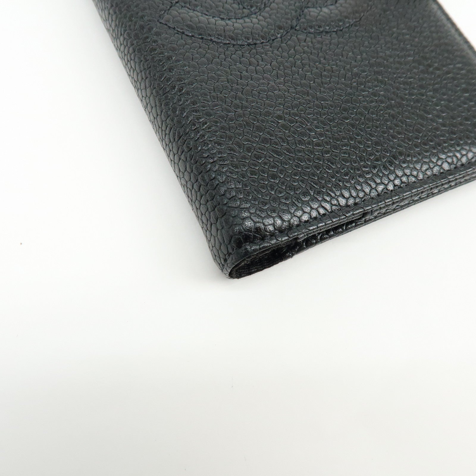 CHANEL COCO Mark Cavirskin Mini Agenda Cover Planner Cover Black A13506