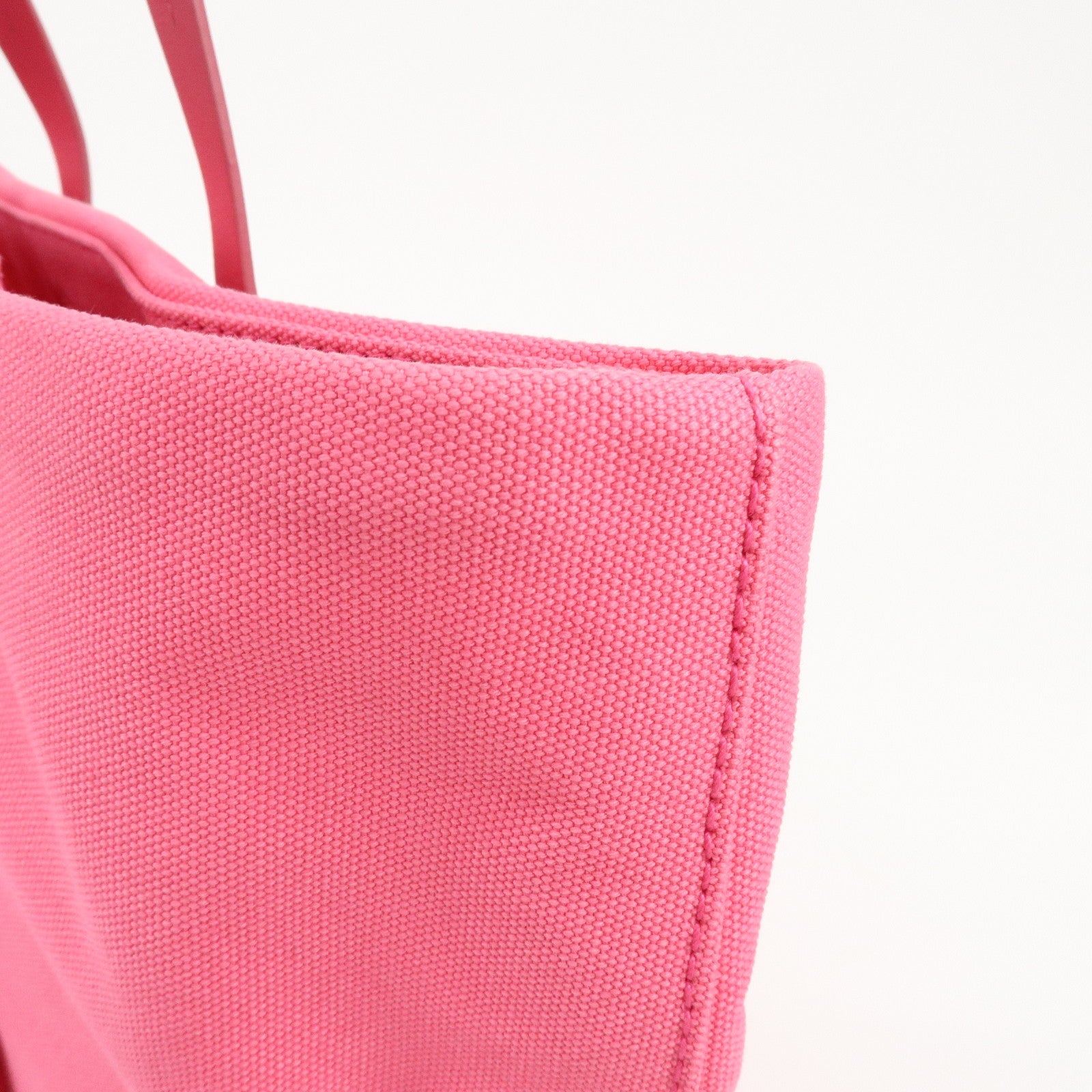 MIU MIU Canvas Leather Tote Bag Shoulder Bag Pink 5BG116