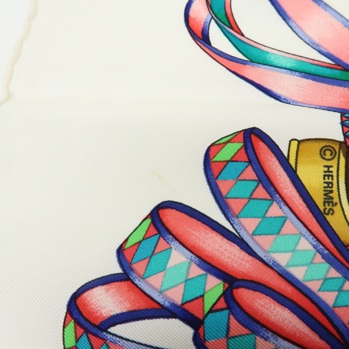 HERMES Carre 90 Lot of 3 Silk 100% Scarf Navy Light Blue Gold