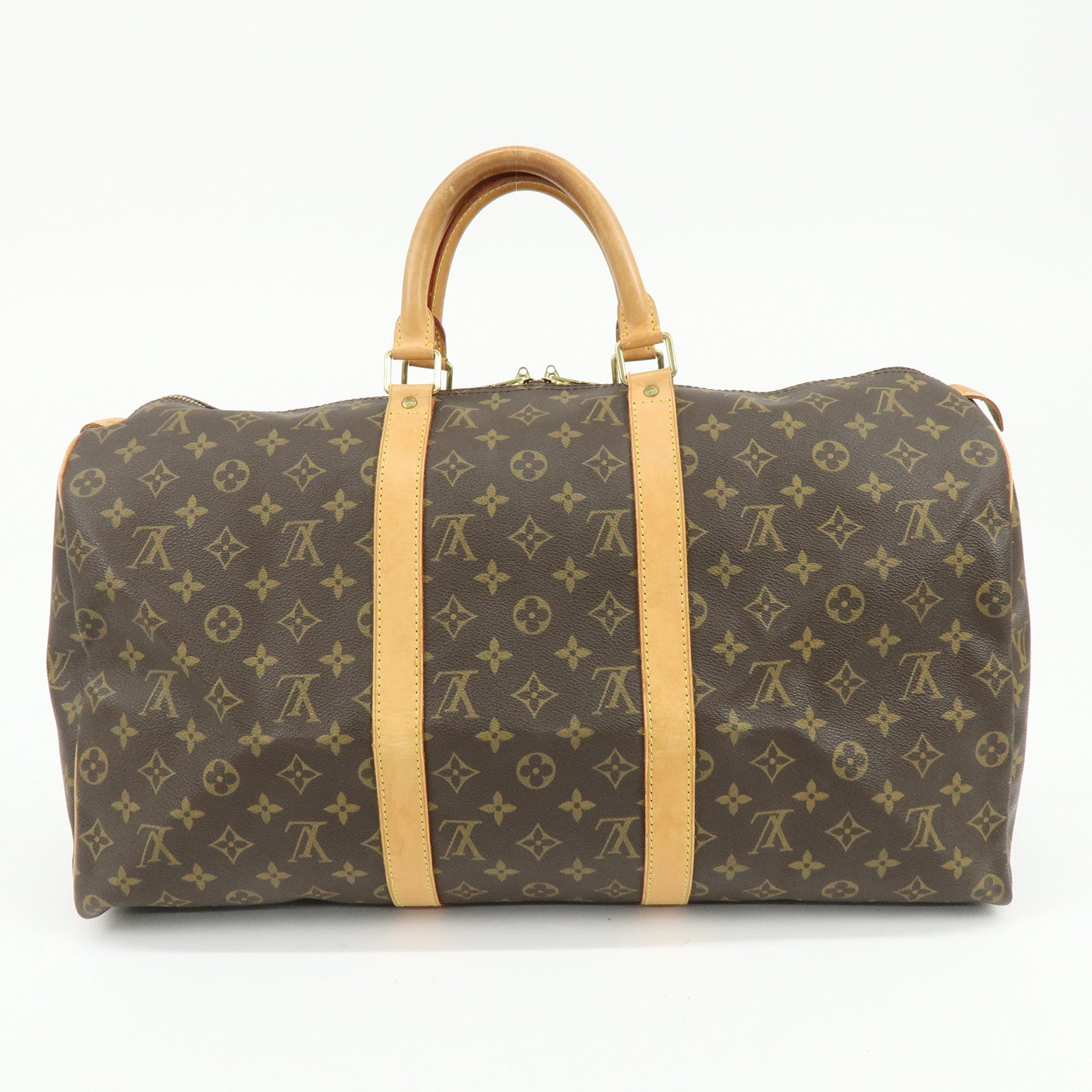 Louis Vuitton Monogram Keep All 50 Boston Bag Brown M41426