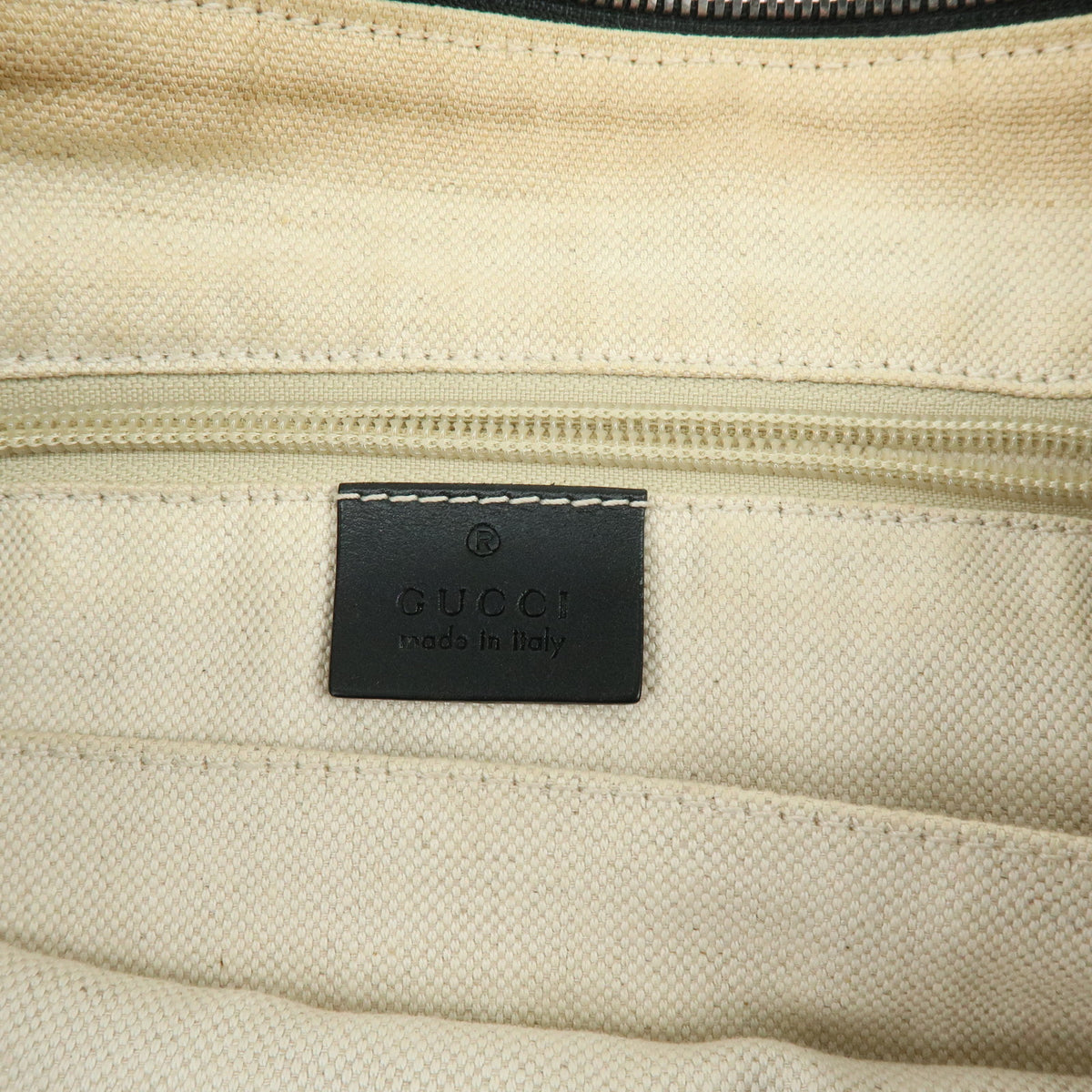 GUCCI Canvas Leather Clutch Bag Leopard Grey Black 353478