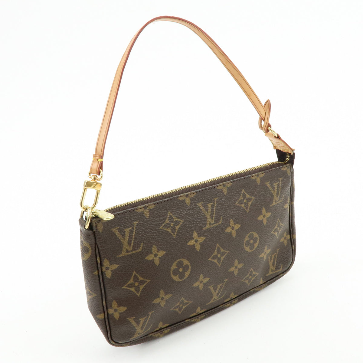 Louis Vuitton Monogram Pochette Accessoires Pouch Hand Bag Brown M51980