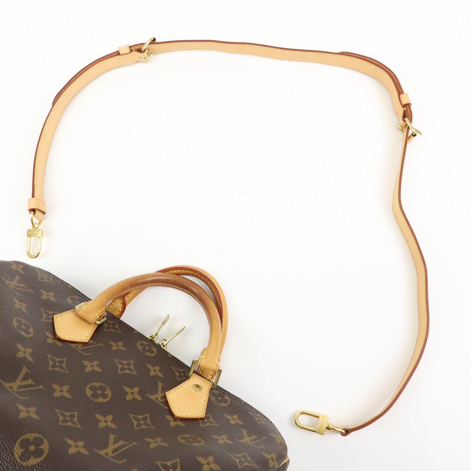 Louis Vuitton Monogram Speedy Bandouliere 30 Boston Bag Brown M40391