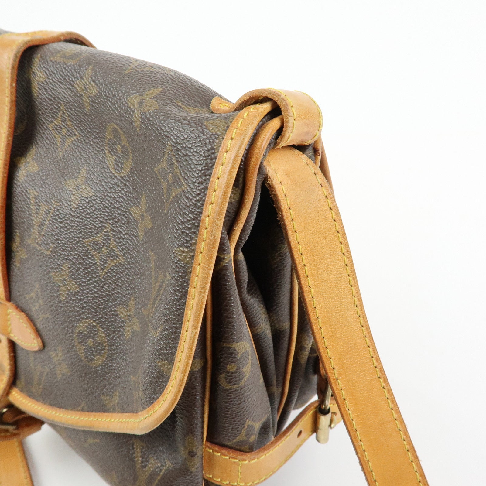 Louis Vuitton Monogram Saumur 30 Canvas Shoulder Bag Brown M42256
