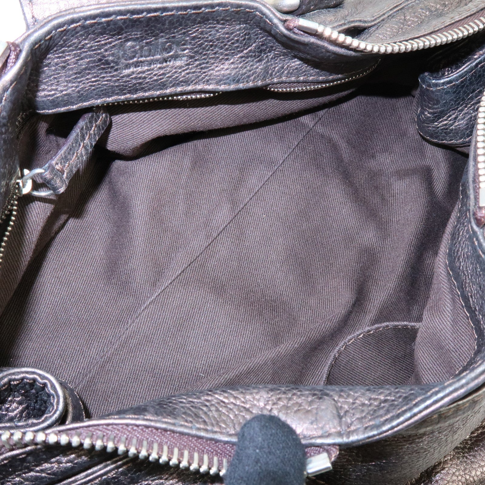 Chloe Paddington Leather Hand Bag Shoulder Bag Bronze