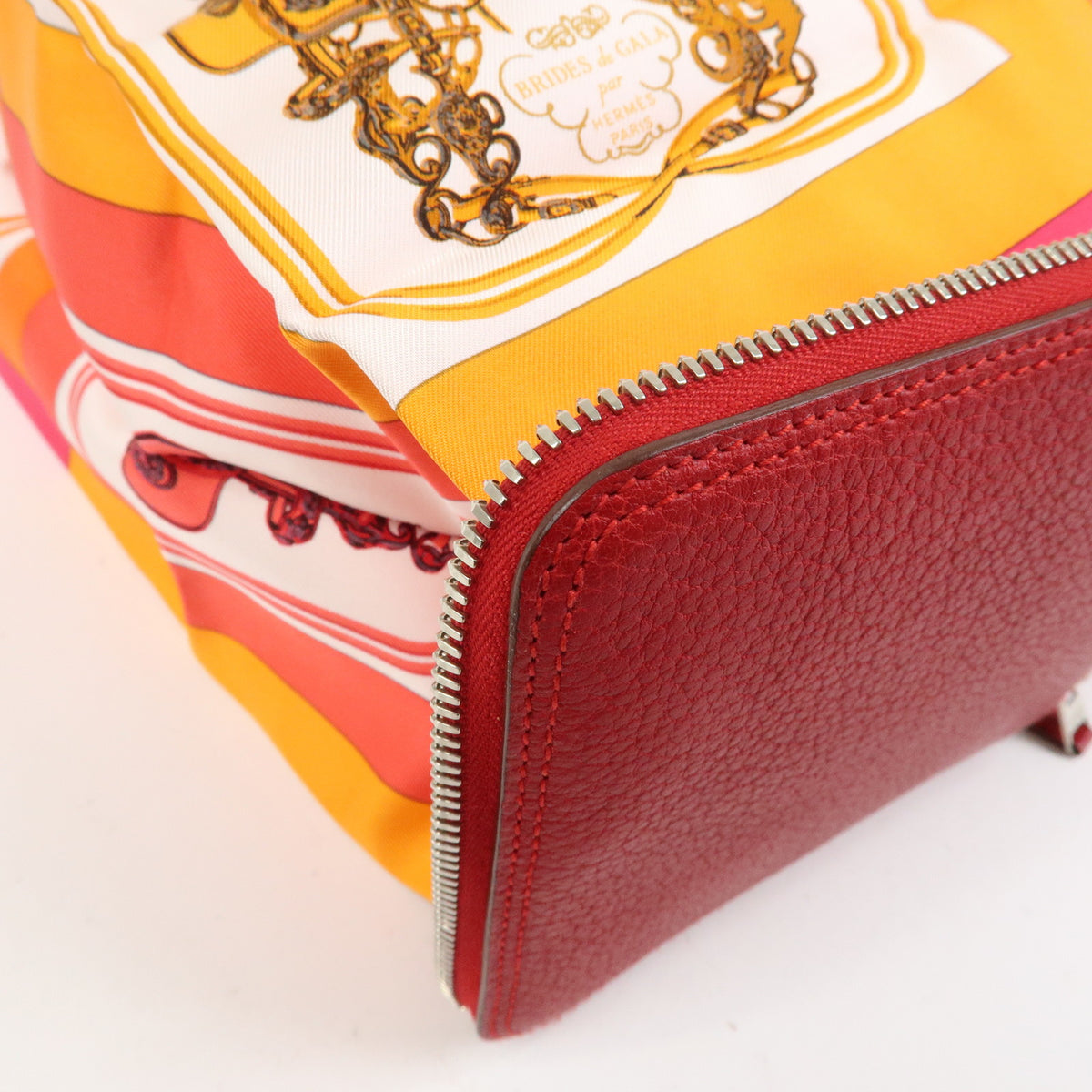 HERMES Buffle Skipper Silk 100% Silky Pop Foldable Tote Bag □L Stamped