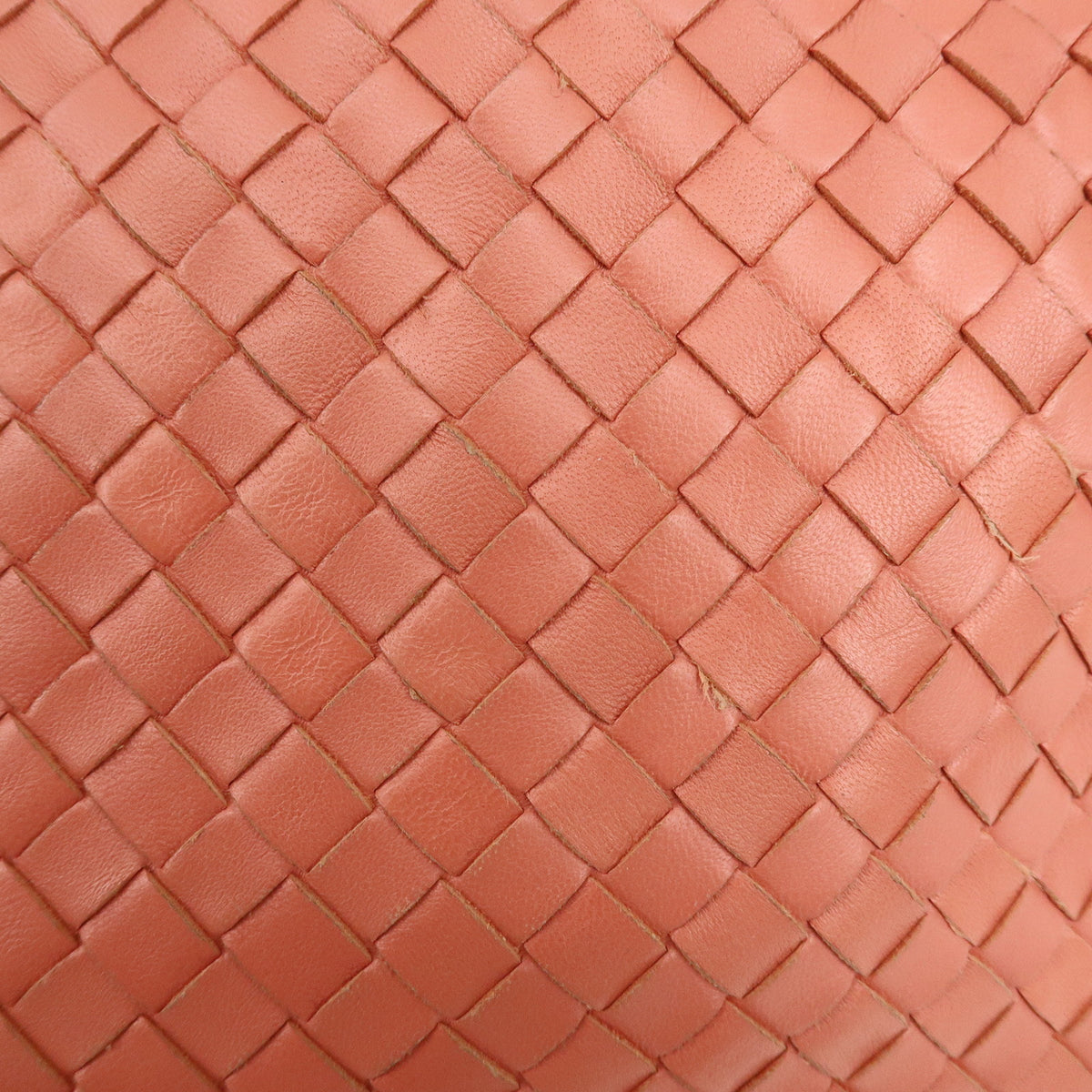 BOTTEGA VENETA Hobo Intrecciato Leather Shoulder Bag Coral