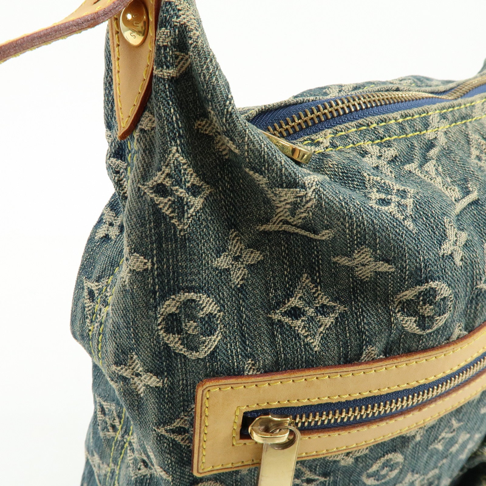 Louis Vuitton Monogram Denim Baggy GM Shoulder Bag Blue M95048