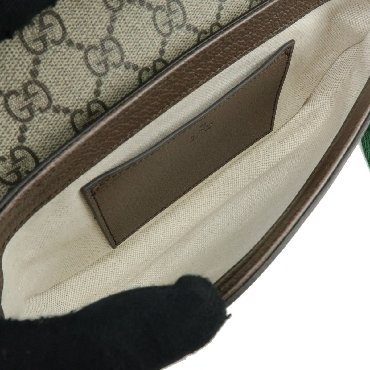 GUCCI Sherry Double G GG Supreme Leather Shoulder Bag Beige 764961