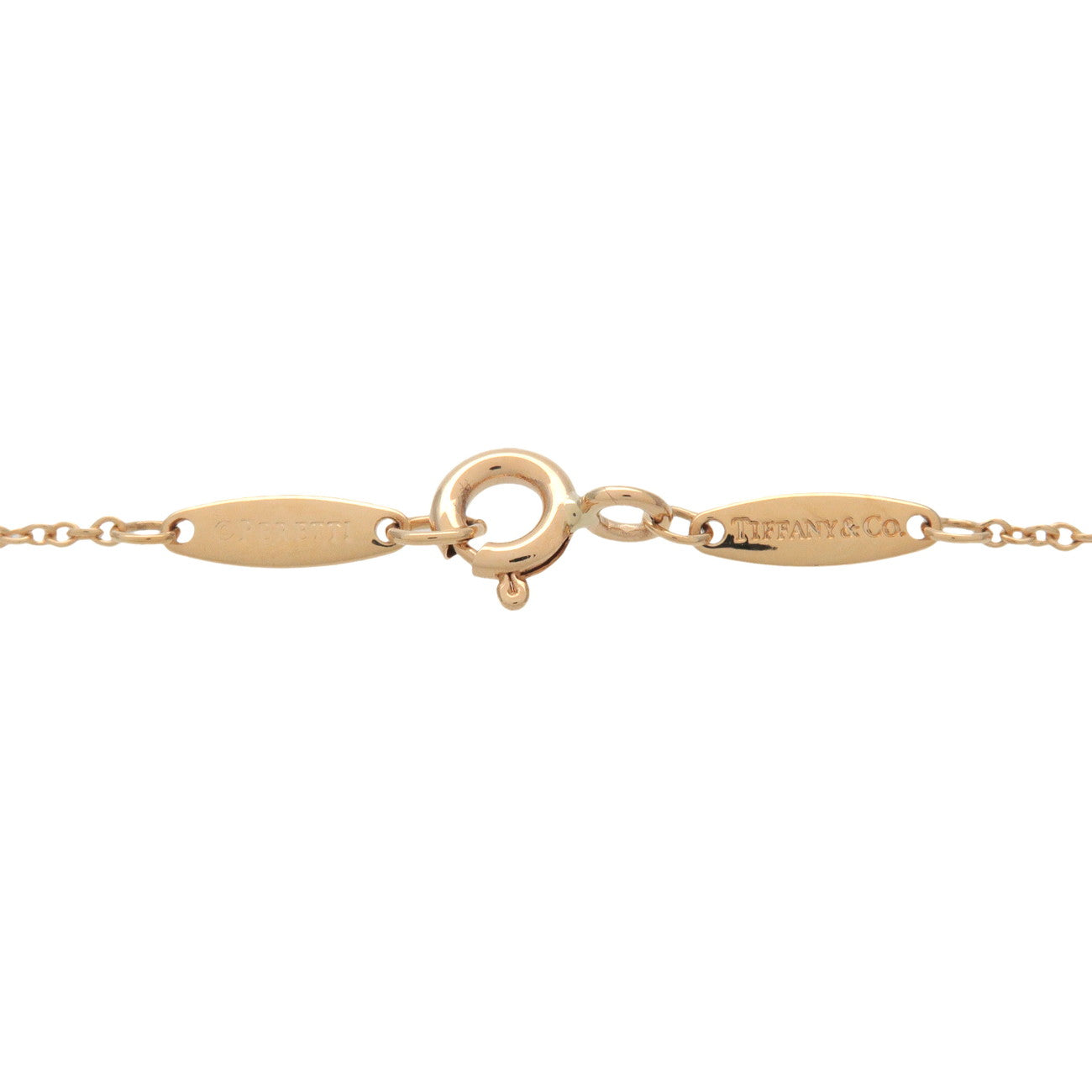 Tiffany & Co By The Yard 1P Diamond Necklace K18 750YG Yellow Gold