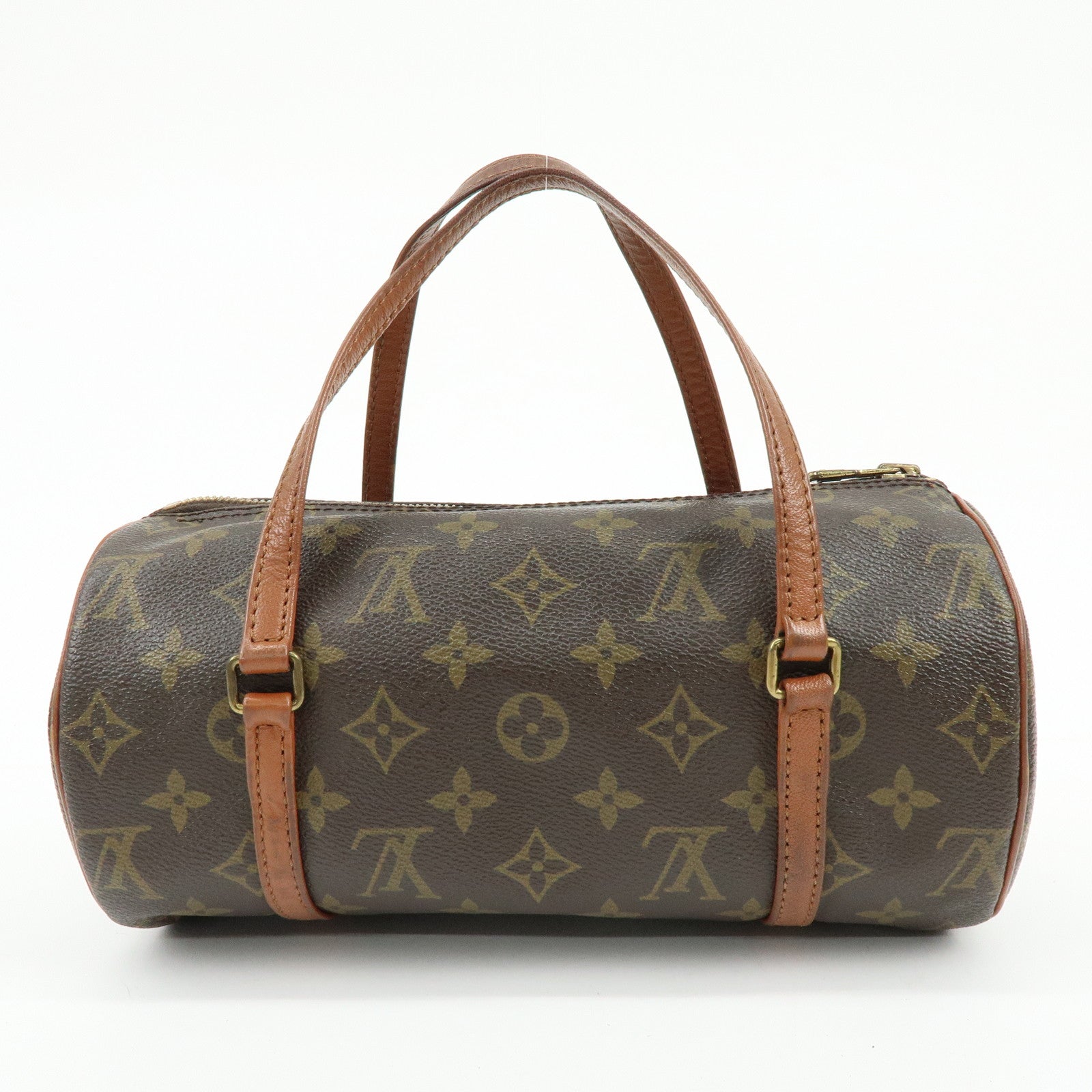 Louis Vuitton Monogram Papillon 26 Hand Bag Old Style Brown M51366
