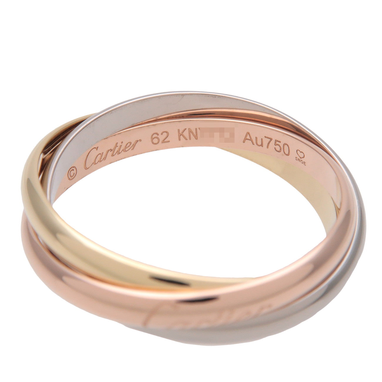 Cartier Trinity Ring SM K18 750YG/WG/PG #62 US10 EU62 HK22