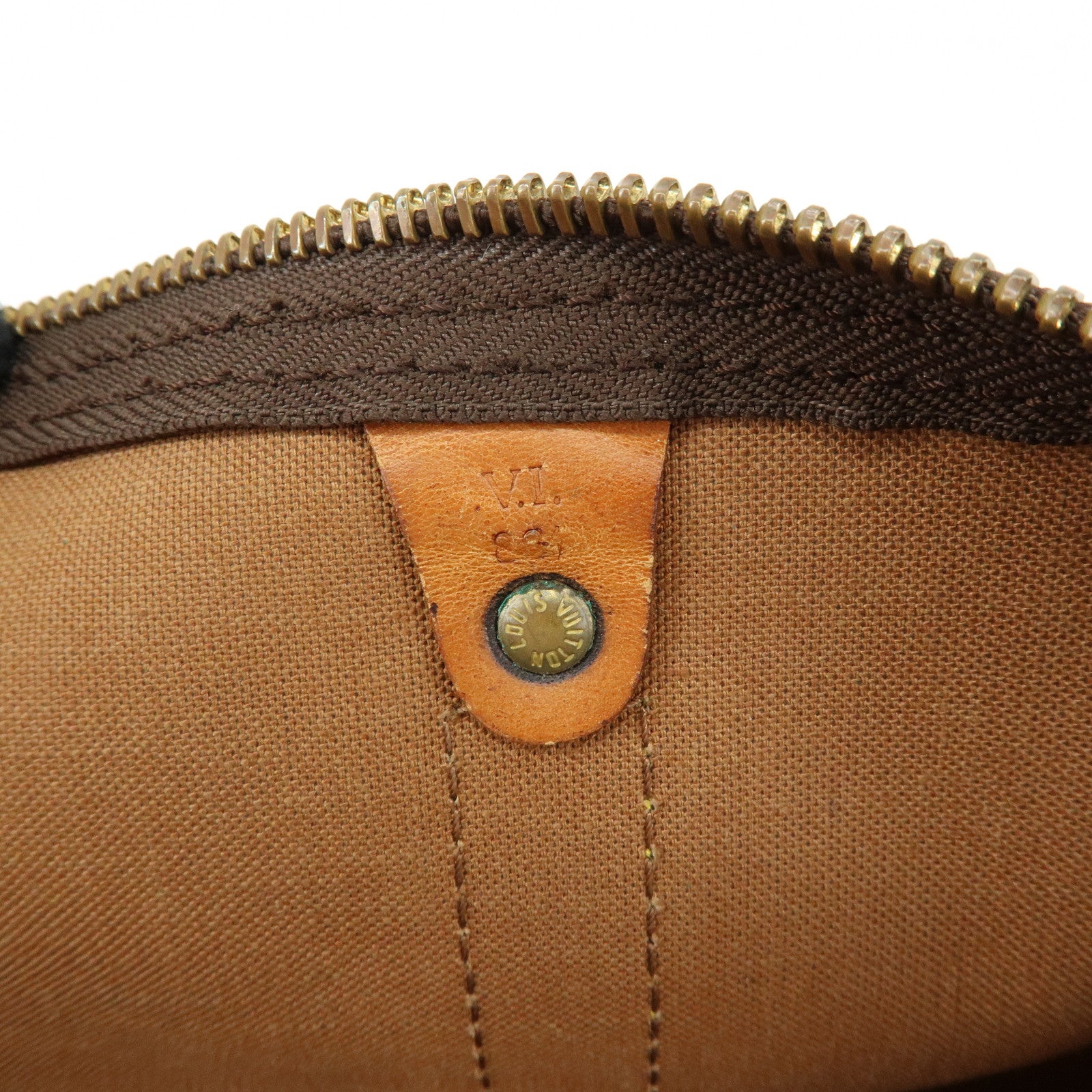 Louis Vuitton Monogram Keep All Bandouliere 45 Boston Bag Brown M41418