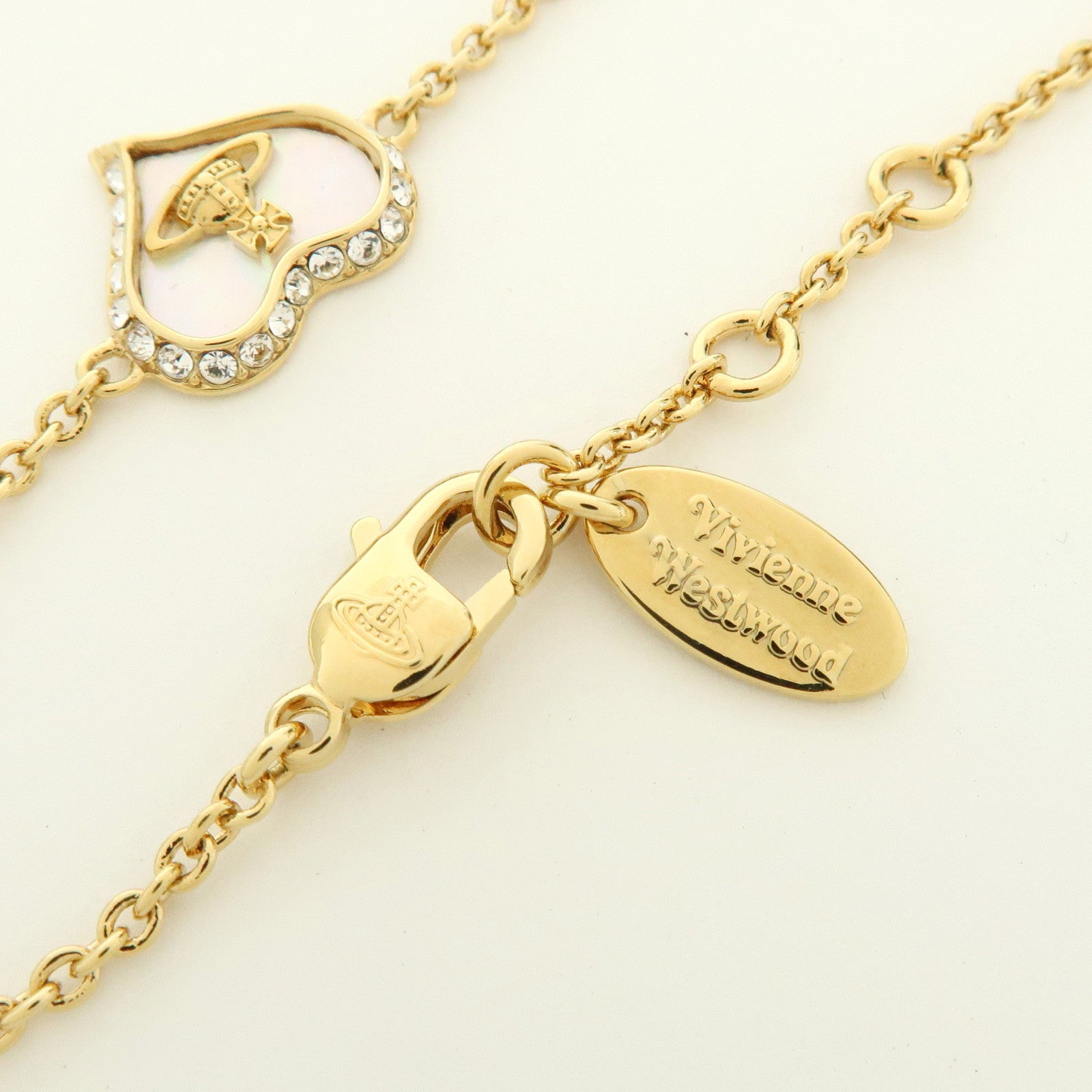 Vivienne Westwood Petra Metal Bracelet Heart Motif Gold