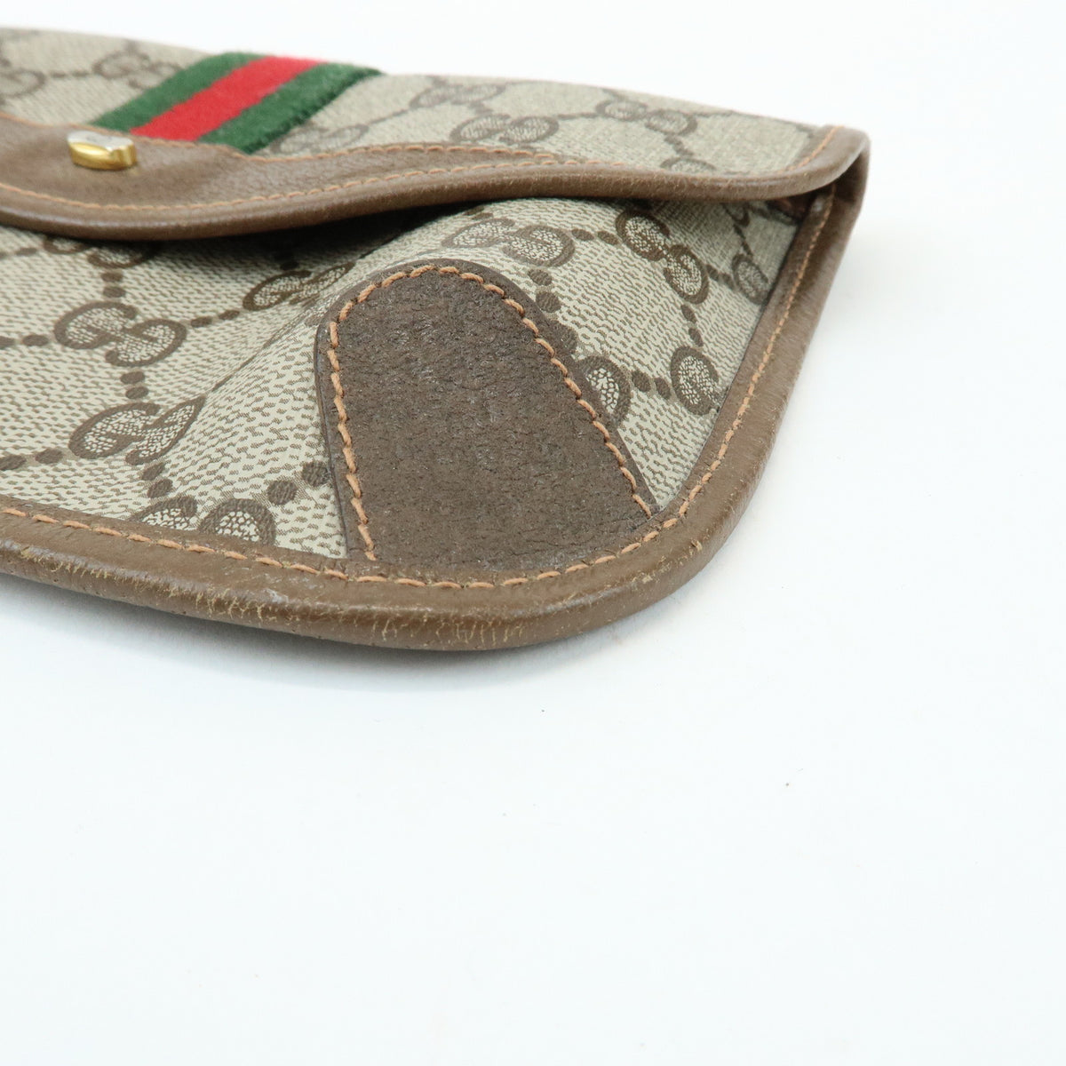 GUCCI Sherry Old Gucci GG Supreme Leather Clutch Bag Pouch 89・01・021