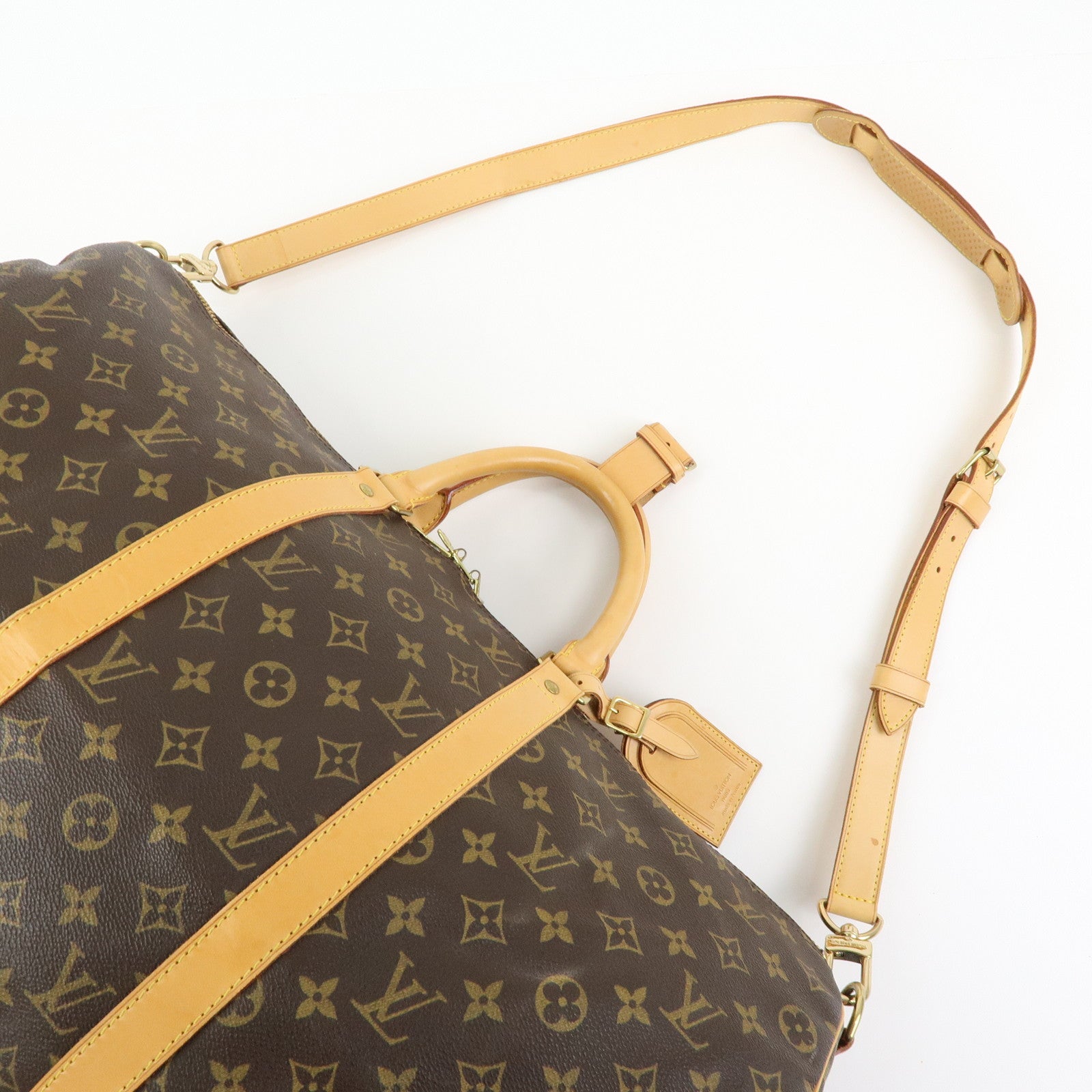Louis Vuitton Monogram Keep All 50 Bandouliere Boston Bag Brown M41416