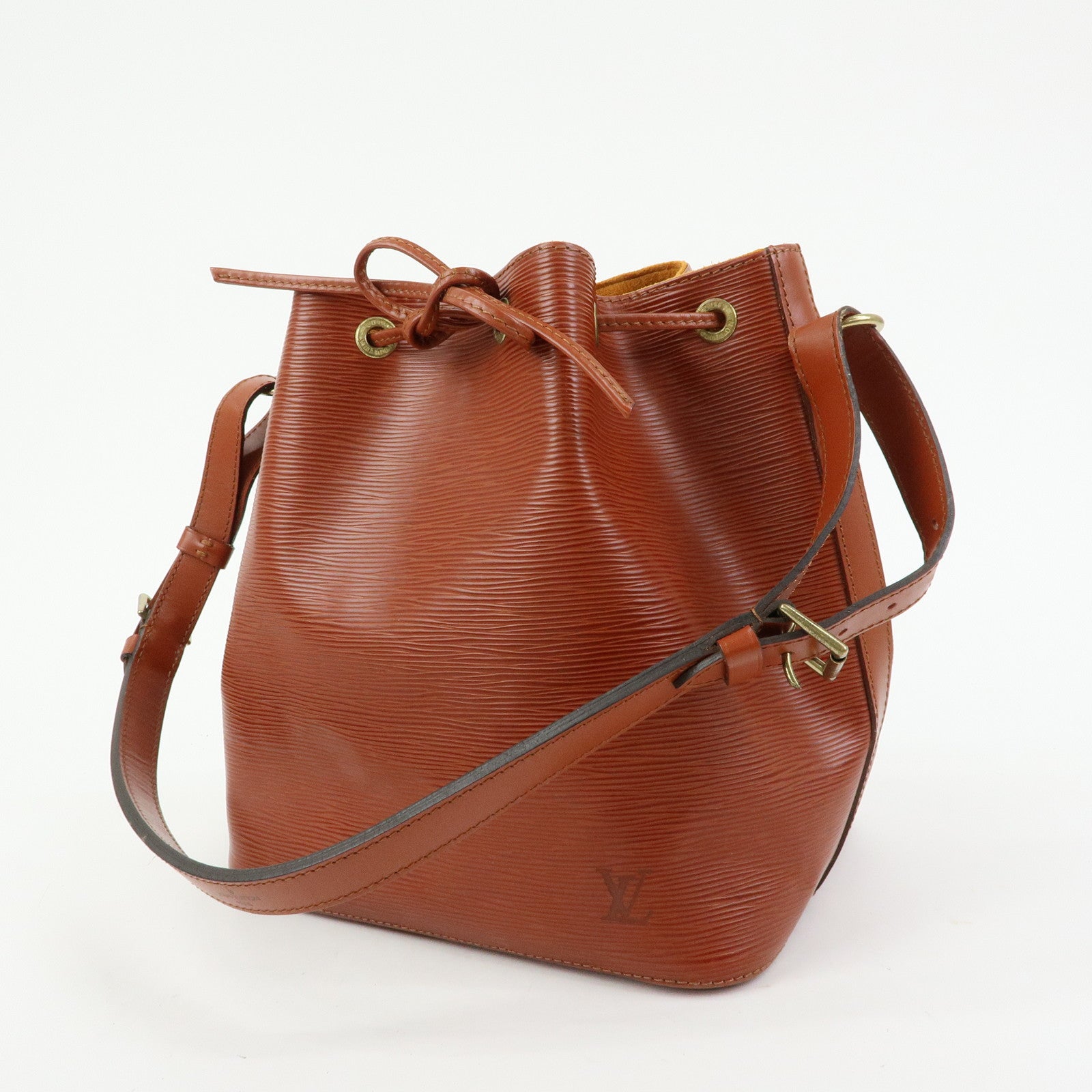 Louis Vuitton Epi Petit Noe Leather Shoulder Bag Kenya Brown M44103