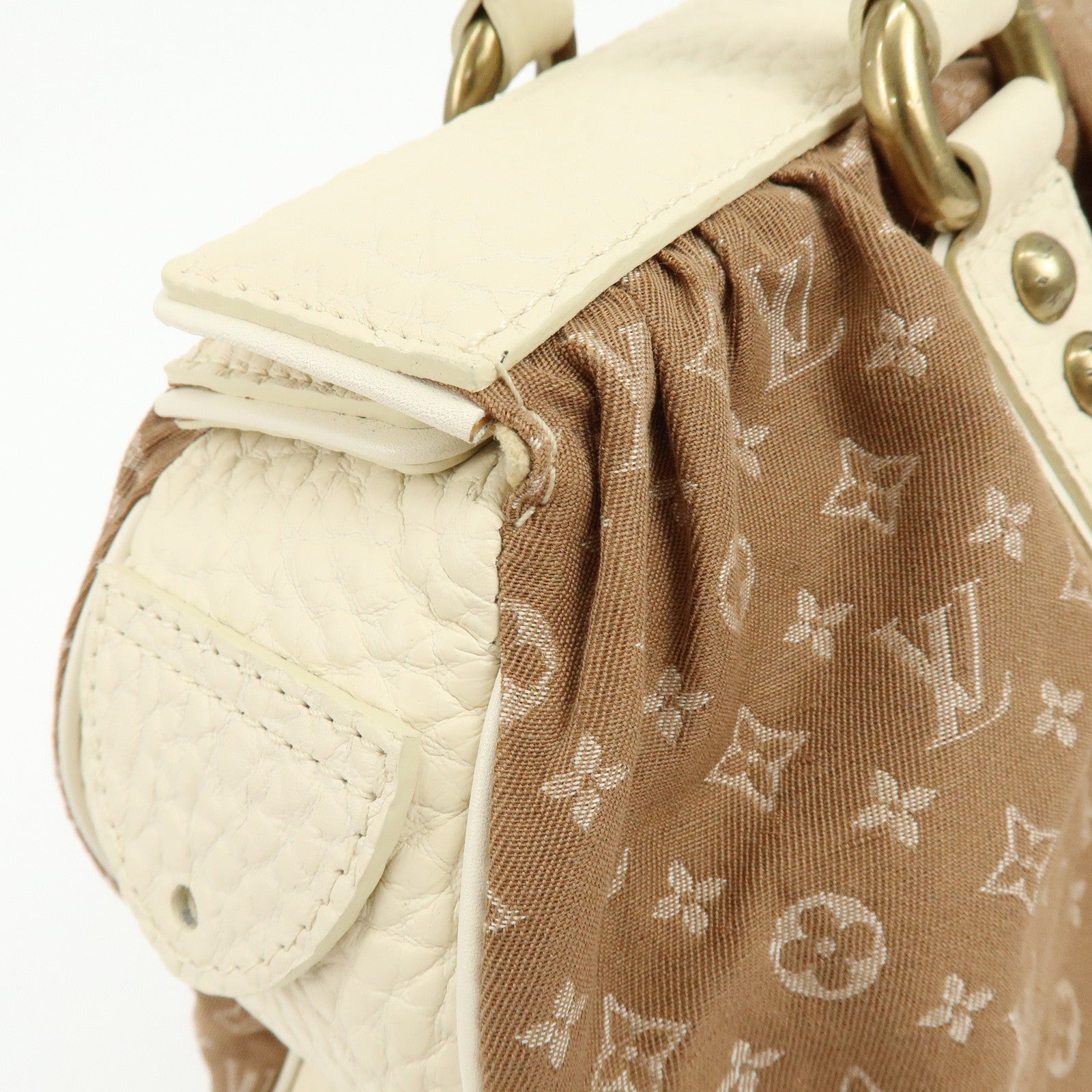 Louis Vuitton Monogram Mini Lin Trapes GM Camel Ivory M40060