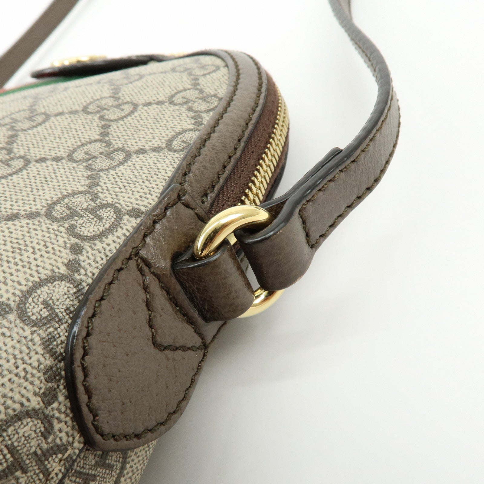GUCCI Ophidia Sherry GG Supreme Leather Shoulder Bag Beige 499621
