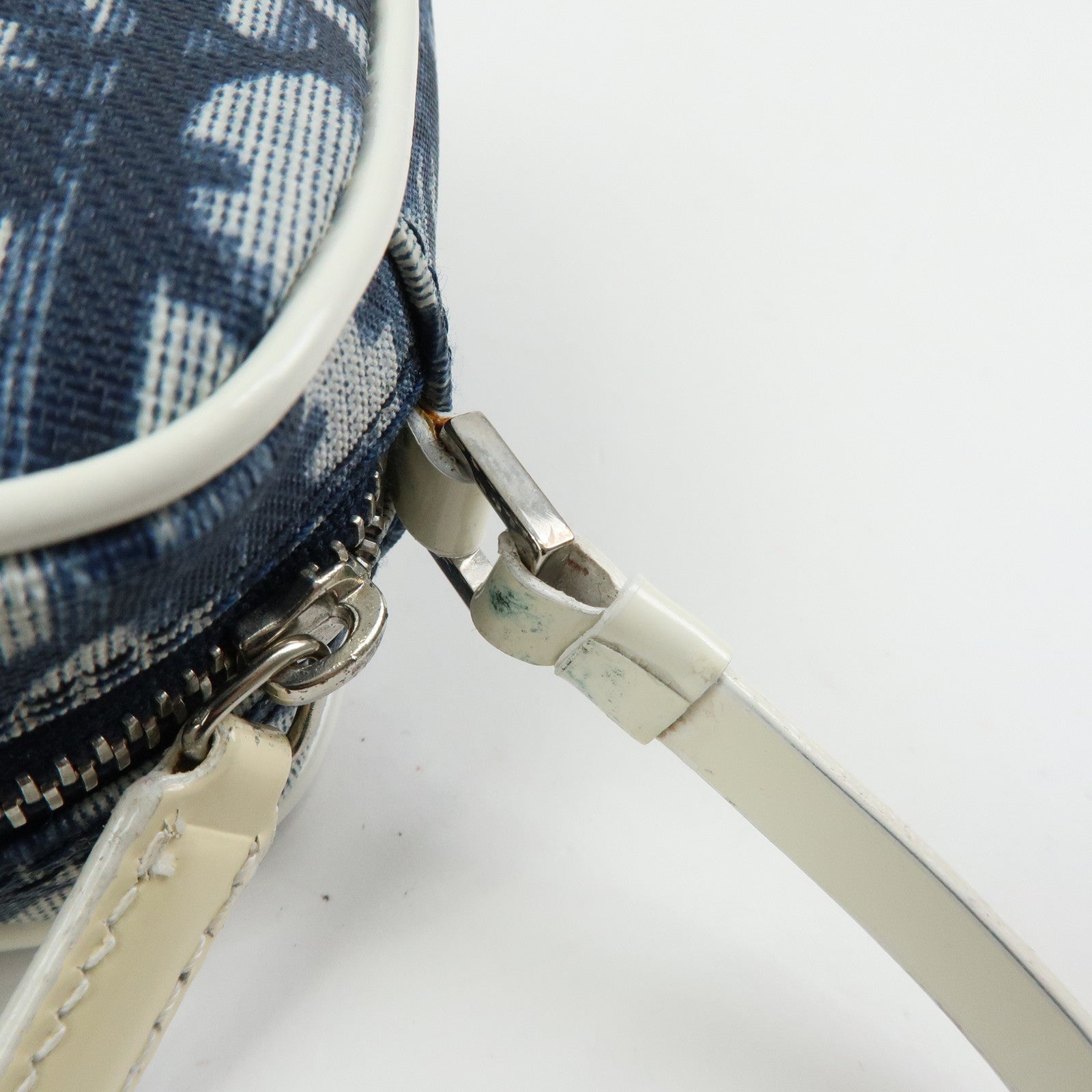 Christian Dior Trotter No.1 PVC Patent Leather Shoulder Bag Navy