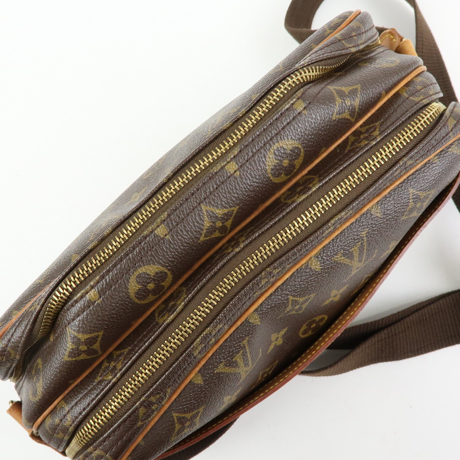 Louis Vuitton Monogram Reporter PM Shoulder Crossbody Bag Brown M45254