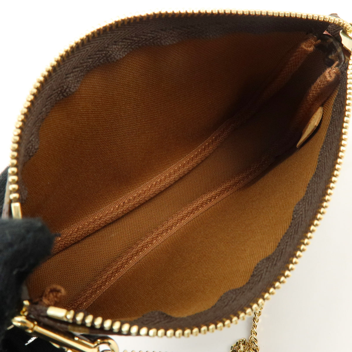 Louis Vuitton Monogram Mini Pochette Accessoires Hand Bag Bown M58009