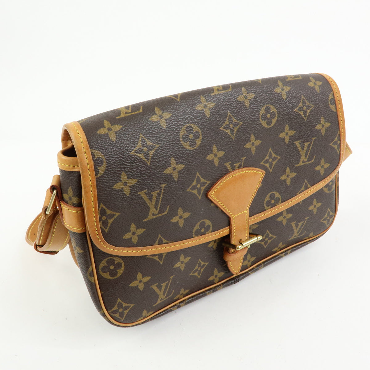 Louis Vuitton Monogram Canvas Sologne Shoulder Bag Brown M42250