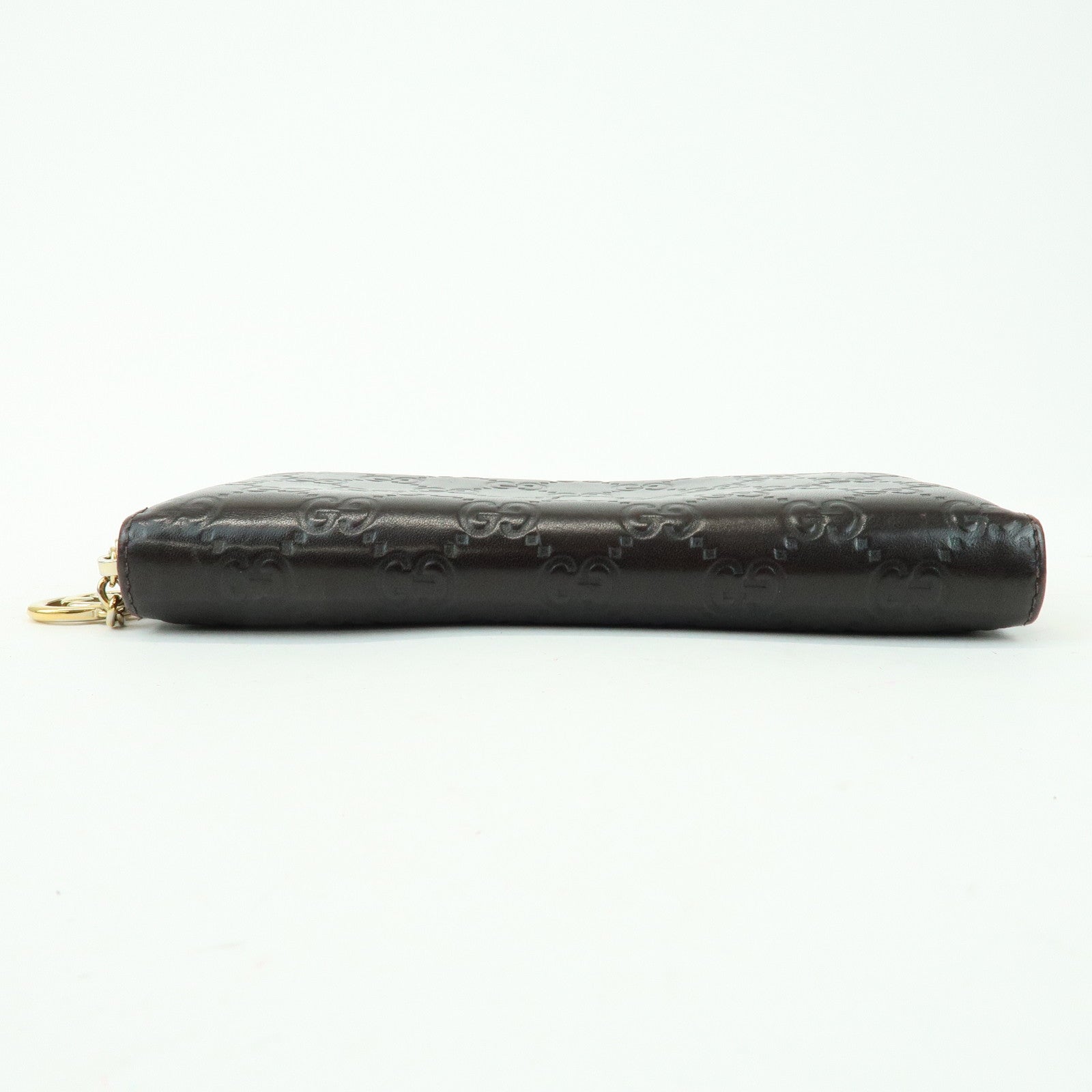 GUCCI Interlocking G Guccissima Leather Round Zippy Long Wallet