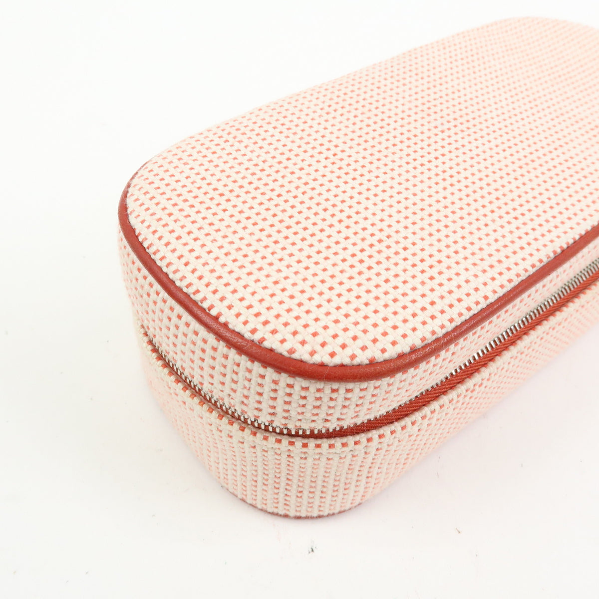 HERMES Toile H Escale Cosmetic Pouch Accesory Pouch Vermilion