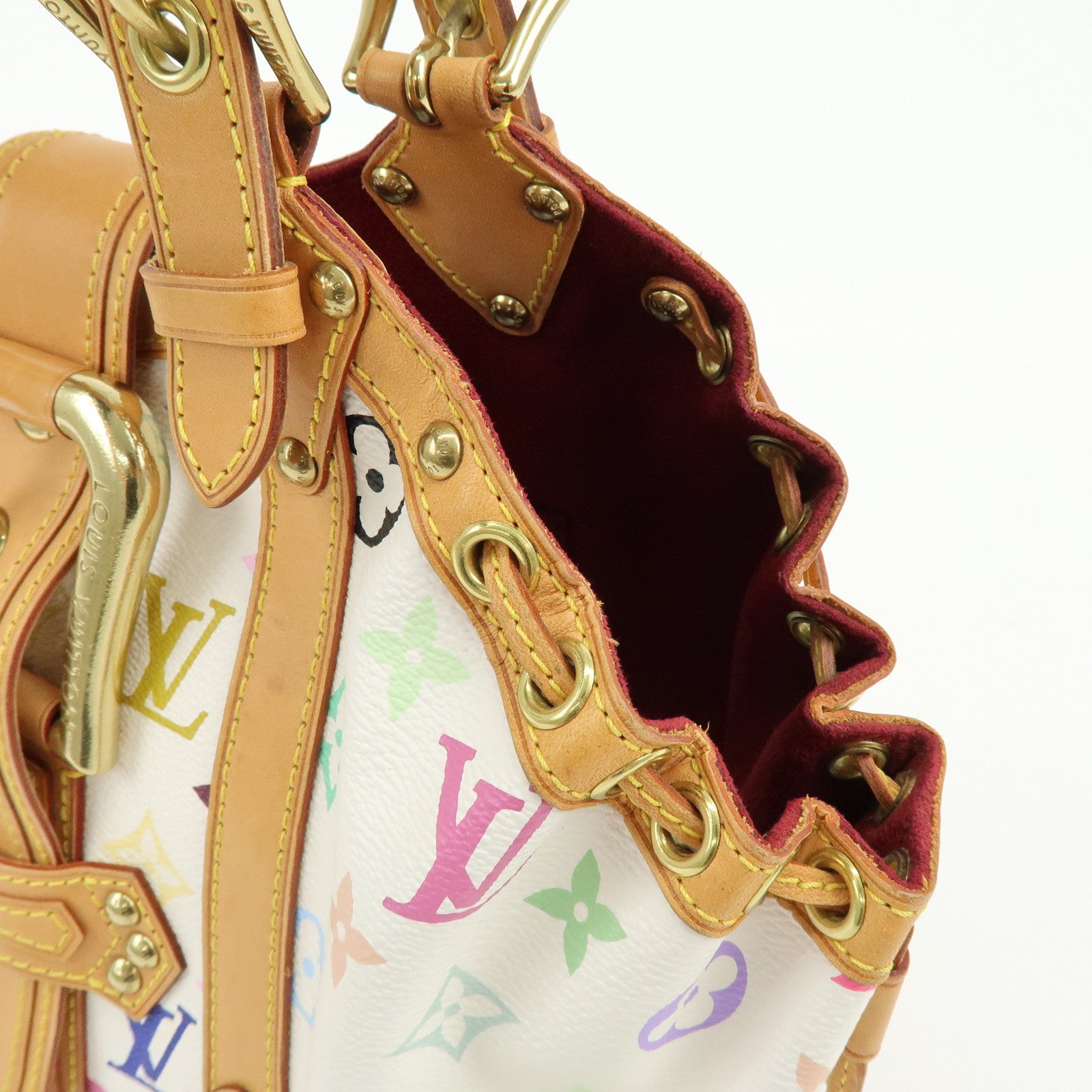 Louis Vuitton Monogram Multicolor Teda PM Hand Bag Blanc M92348