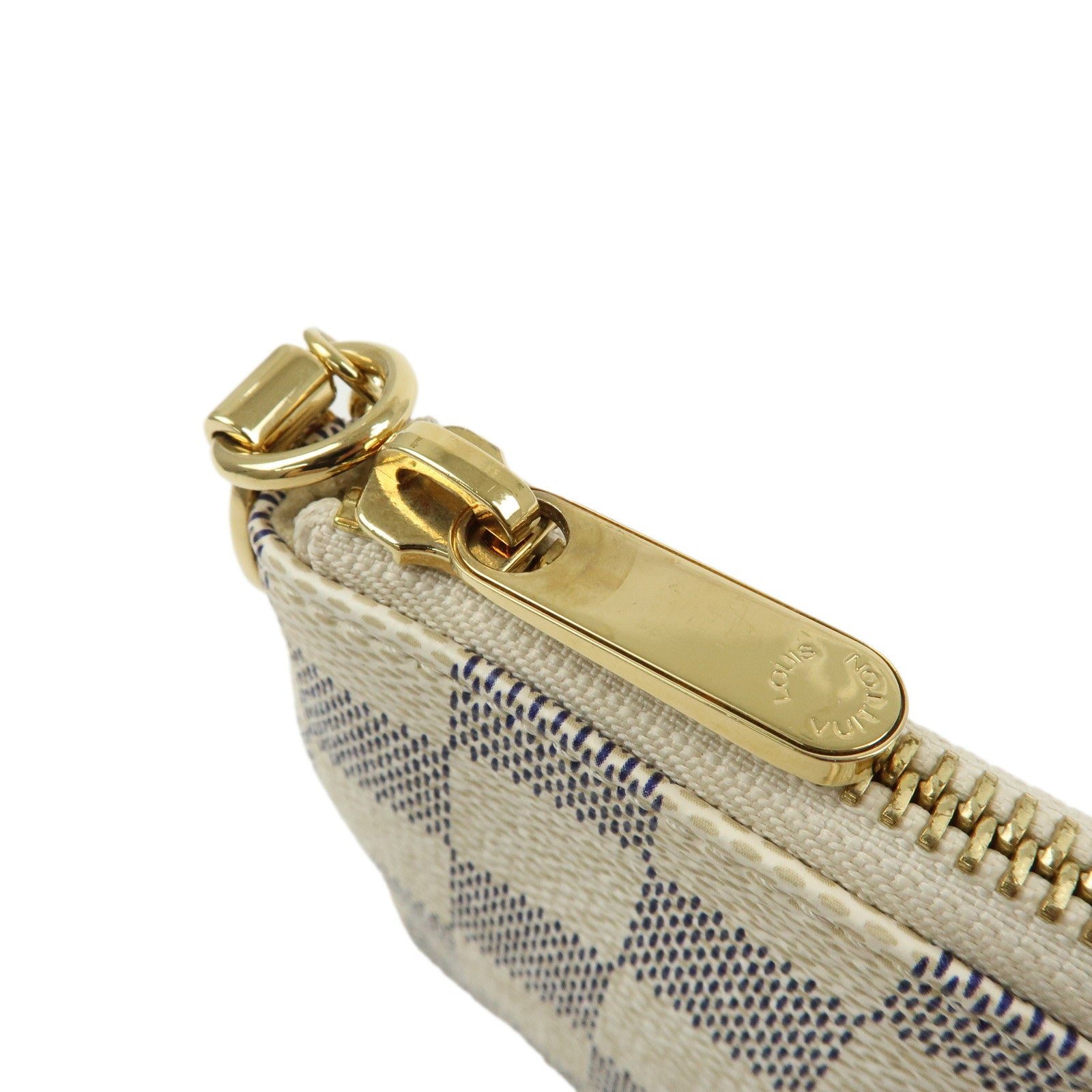 Louis Vuitton Damier Azur Pochette Milla MM Mini Accesory Pouch N60027