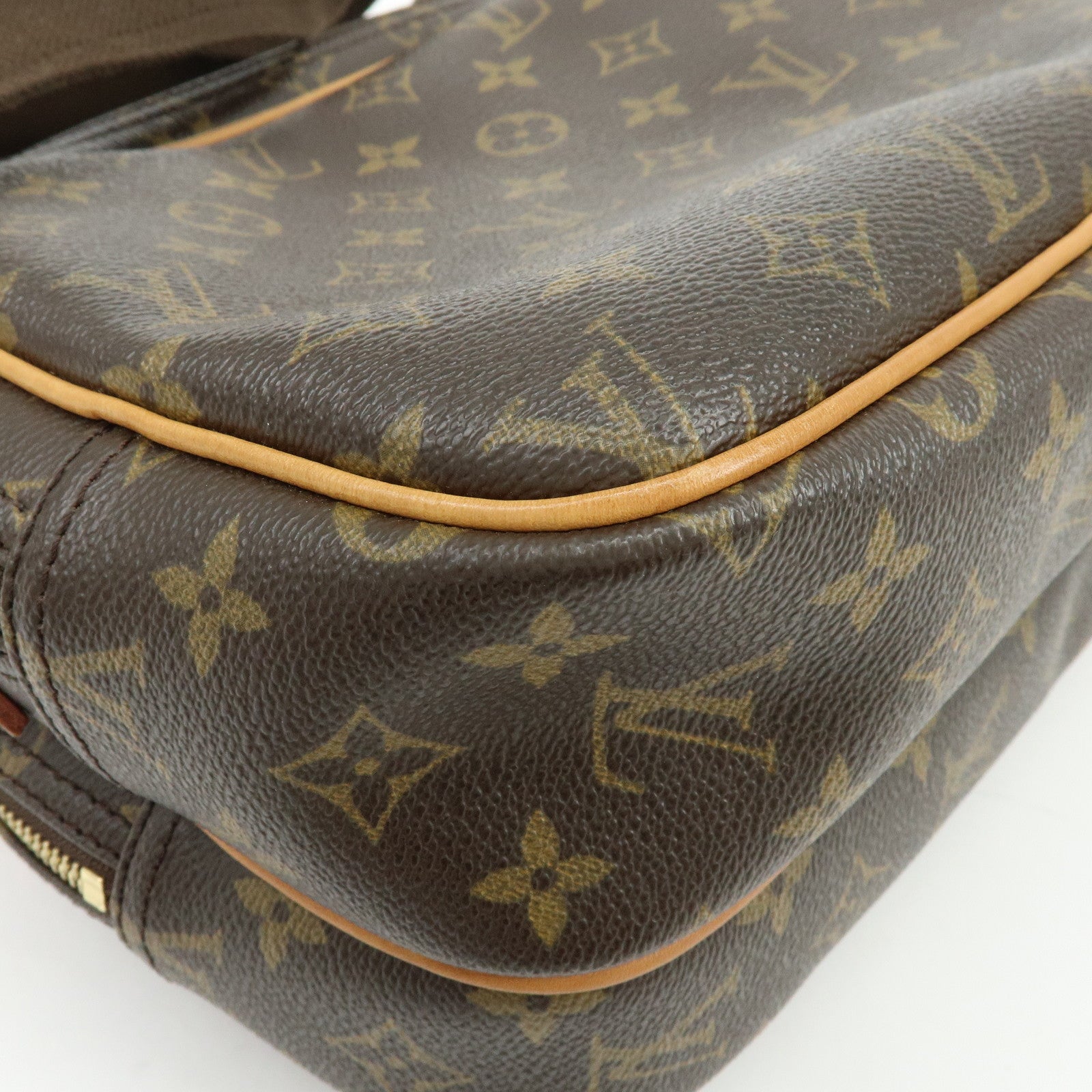Louis Vuitton Monogram Reporter PM Shoulder Crossbody Bag Brown M45254