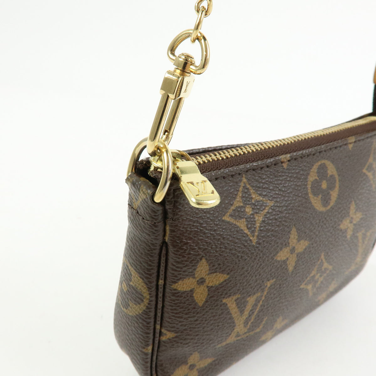 Louis Vuitton Monogram Mini Pochette Accessoires Hand Bag Brown M58009