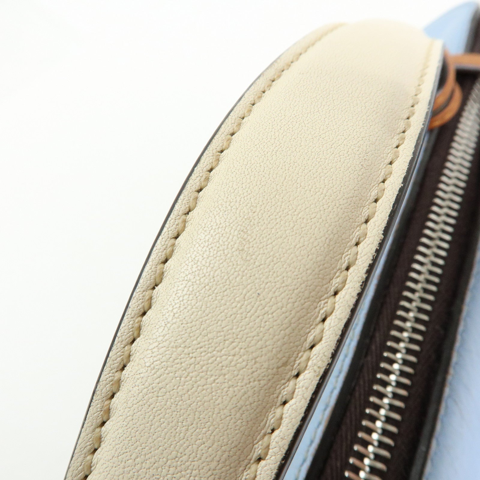 FENDI By The Way Medium Leather 2Way Bag Hand Light Blue 8BL146