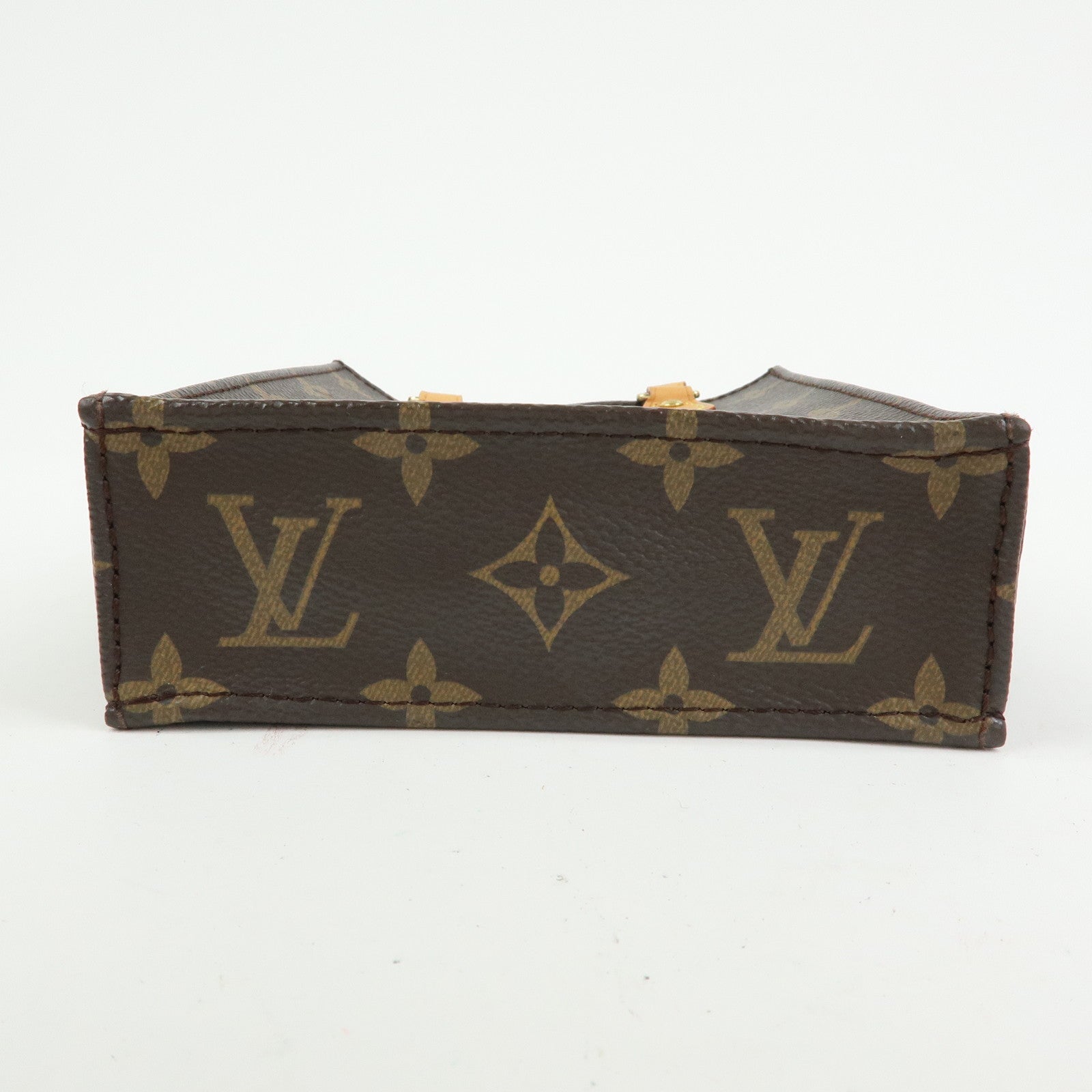 Louis Vuitton Monogram Petit Sac Plat 2Way Shoulder Bag Brown M69442