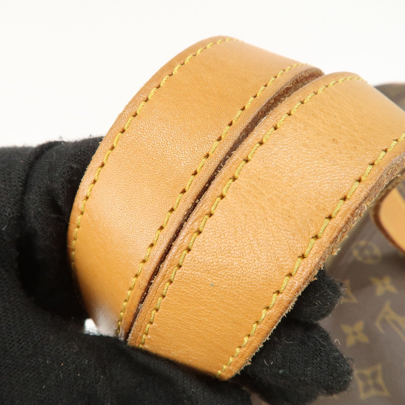 Louis Vuitton Monogram Sac Polochon Boston Bag Brown M41222 Used
