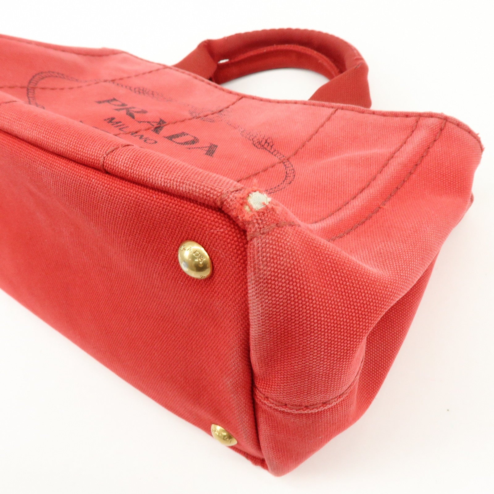 PRADA Triangle Logo Canapa Mini Canvas 2Way Hand Shoulder Bag B2439G