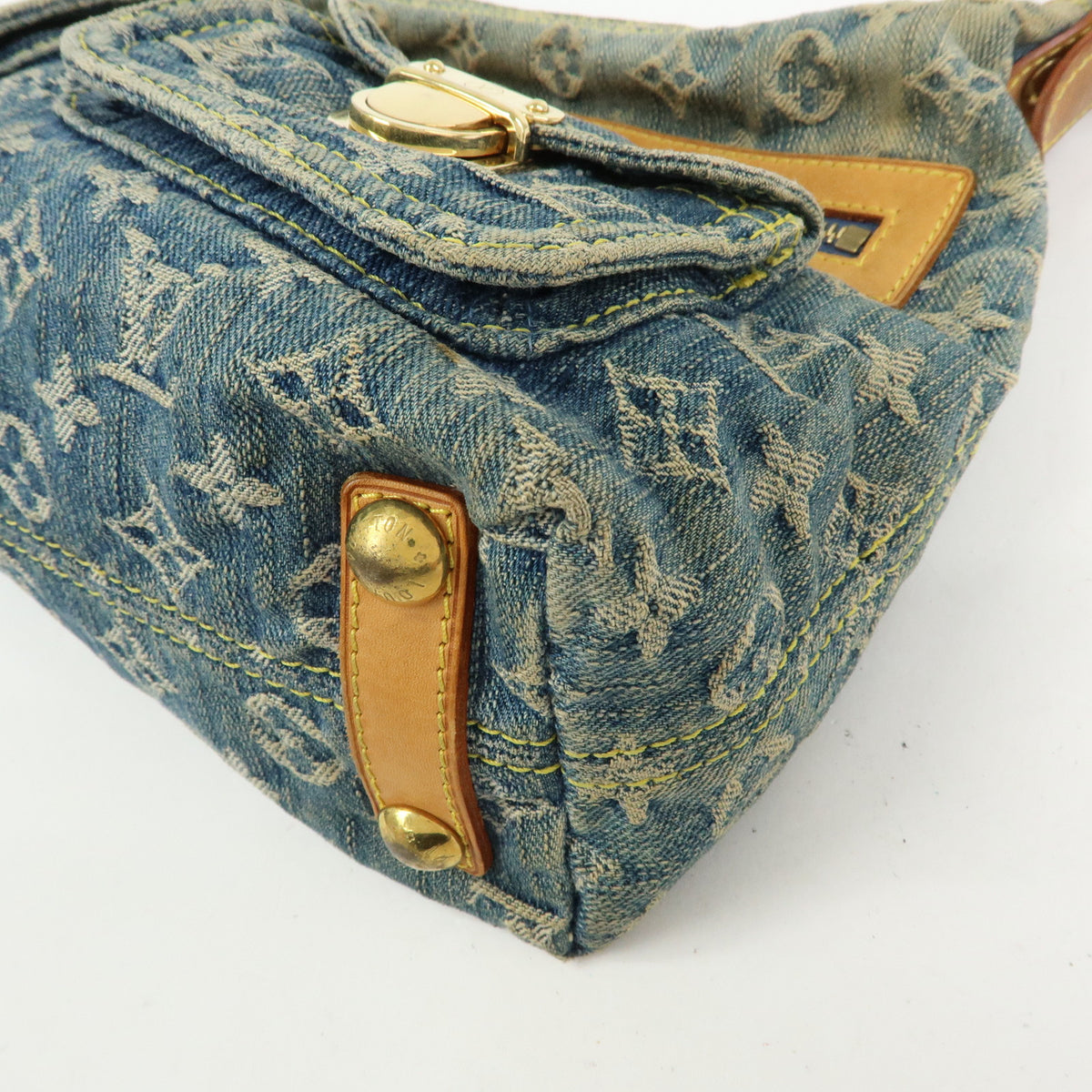 Louis Vuitton Monogram Denim Baggy PM 2Way Bag Shoulder Bag M95049