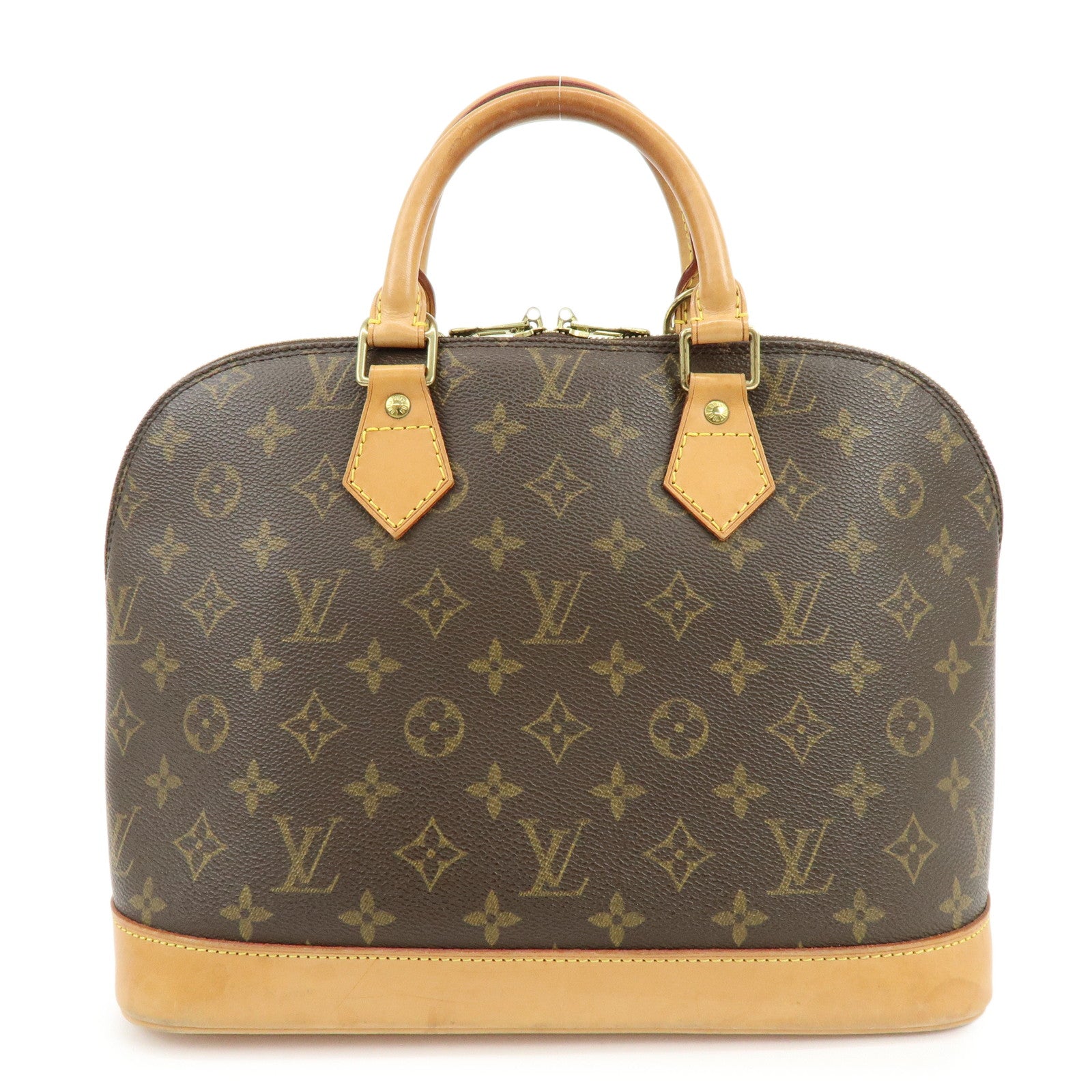 Louis Vuitton Monogram Alma PM Canvas Leather Hand Bag Brown M51130