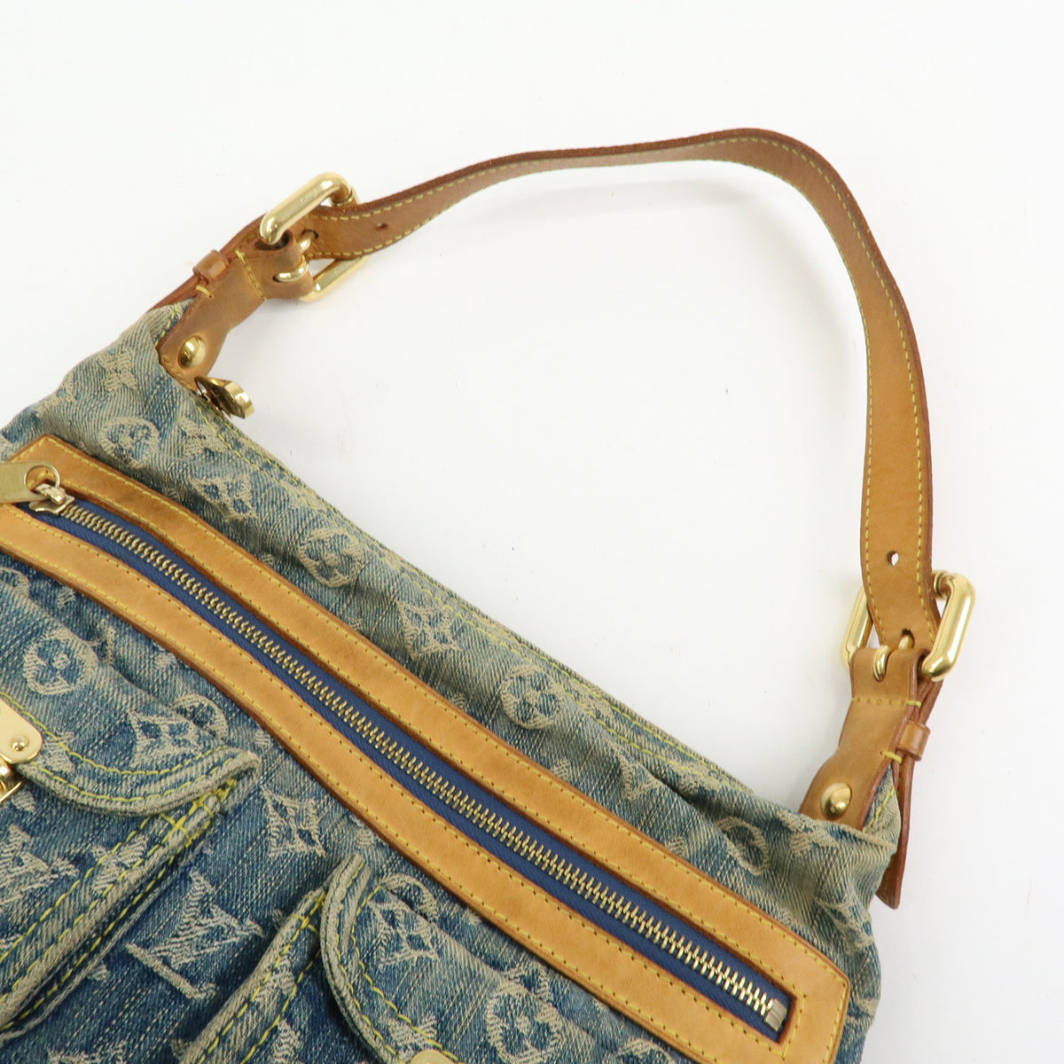 Louis Vuitton Monogram Denim Baggy PM 2Way Bag Shoulder Bag M95049