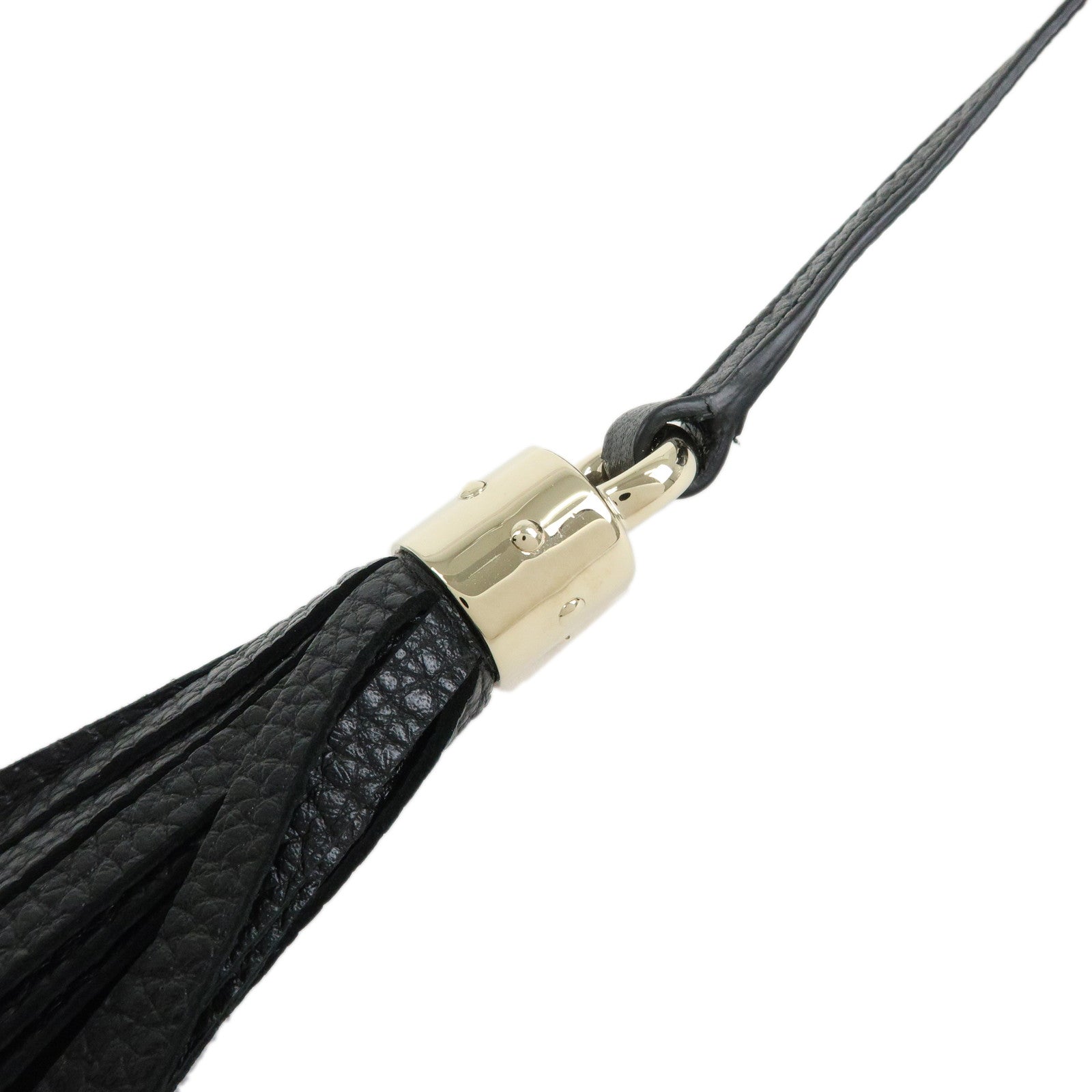 GUCCI SOHO Interlocking G Leather Chain Shoulder Bag Black 536196