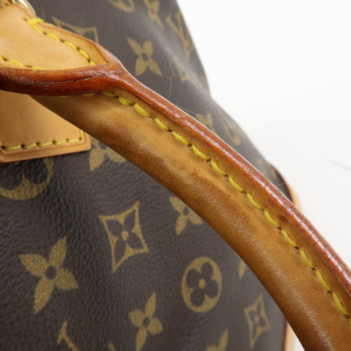 Louis Vuitton Monogram Alma Canvas Leather Hand Bag Brown M51130