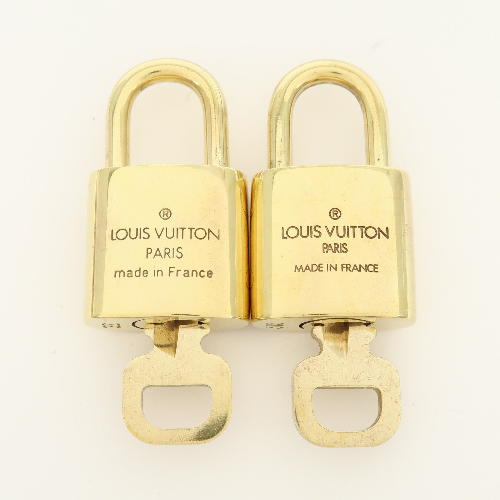 Louis Vuitton Lot of 10 Lock & Key Cadena Key Lock Gold