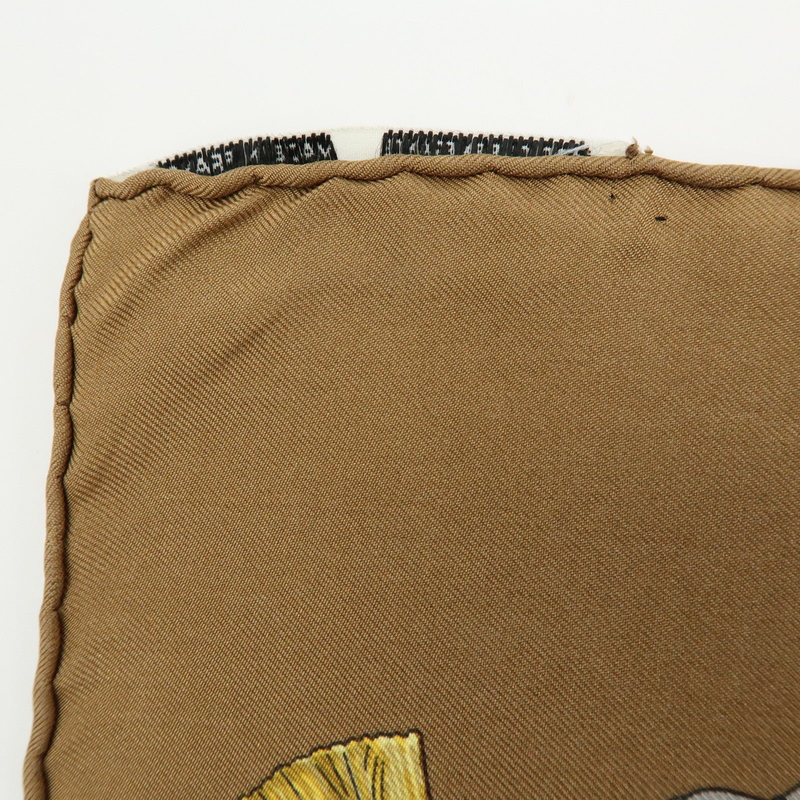 HERMES Carre 90 Silk 100% Scarf Ferronnerie Brown Gold
